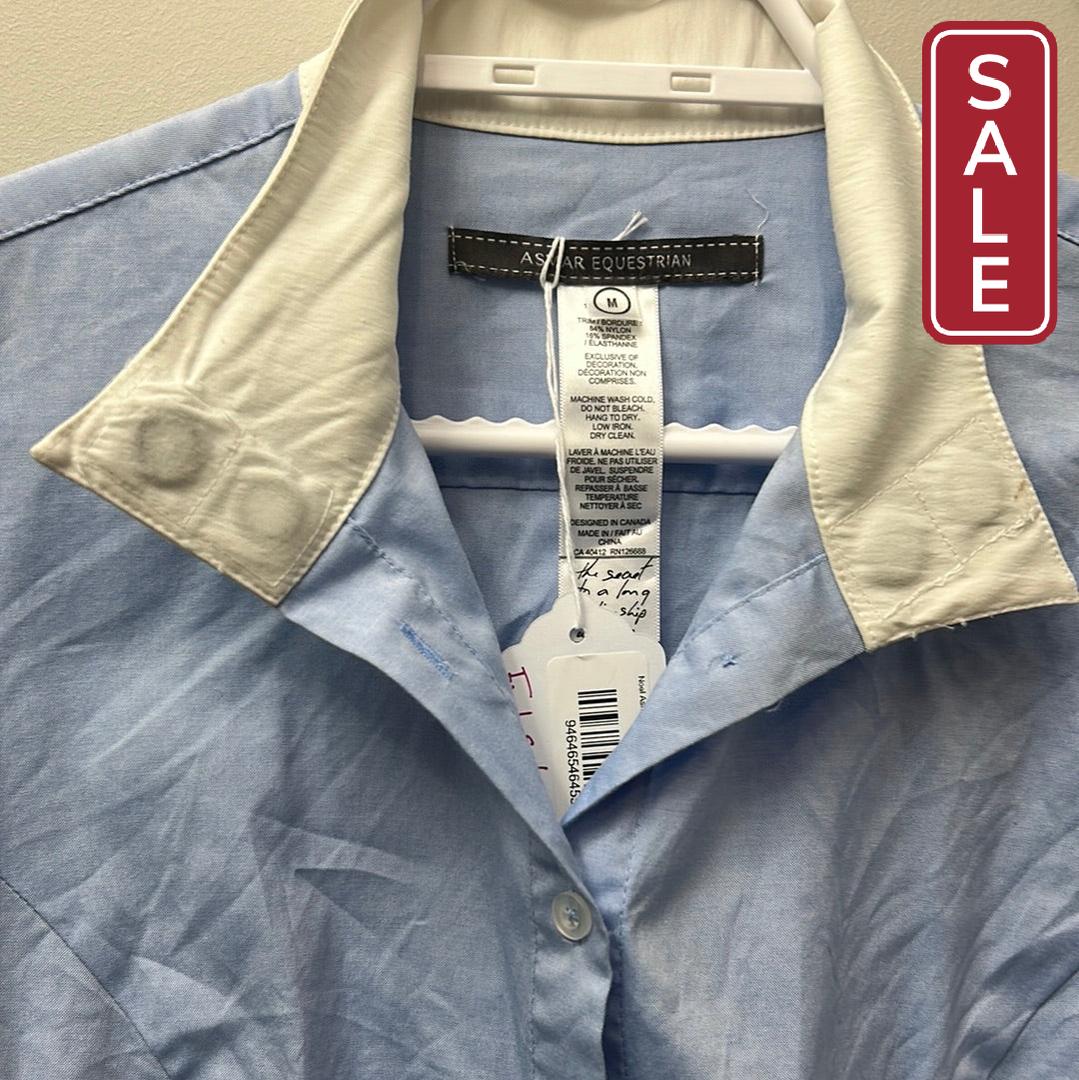 Noel Asmar Equestrian Light Blue Show Shirt-Riding Shirts-Consignment-Evolution Equestrian Co.