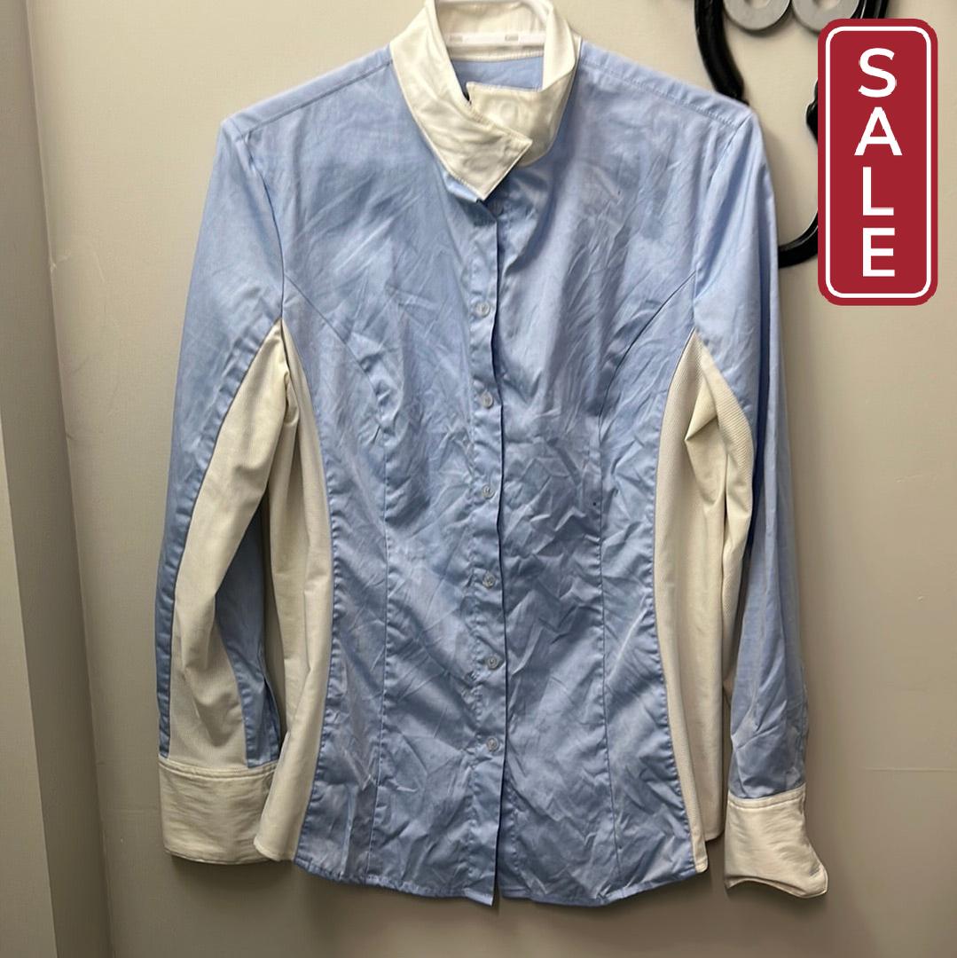 Noel Asmar Equestrian Light Blue Show Shirt-Riding Shirts-Consignment-Evolution Equestrian Co.