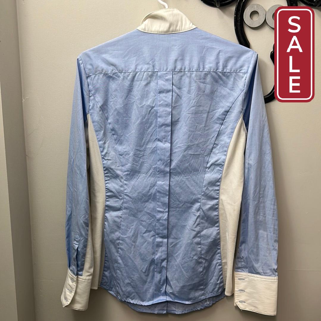 Noel Asmar Equestrian Light Blue Show Shirt-Riding Shirts-Consignment-Evolution Equestrian Co.