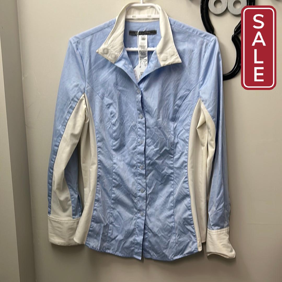 Noel Asmar Equestrian Light Blue Show Shirt-Riding Shirts-Consignment-Evolution Equestrian Co.