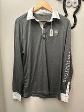 Load image into Gallery viewer, Noel Asmar Grey Shirt Large-Riding Shirts-Consignment-Evolution Equestrian Co.
