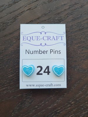Number Pins-For the Rider-Can Pro Equestrian Supply-Blue Heart-Evolution Equestrian Co.