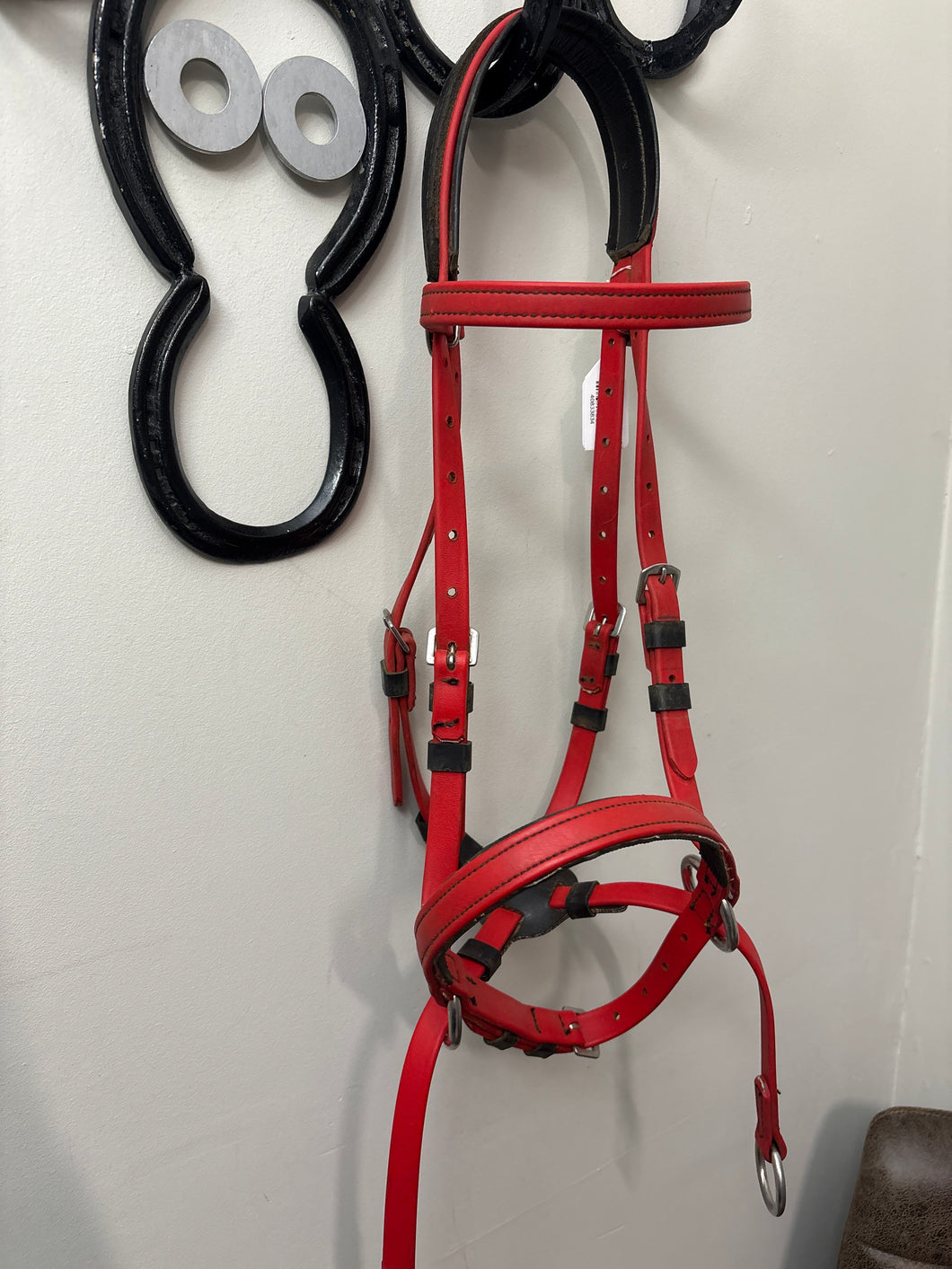 Nutural Synthetic Bitless Bridle Red Cob-Bitless Bridle-Consignment-Evolution Equestrian Co.