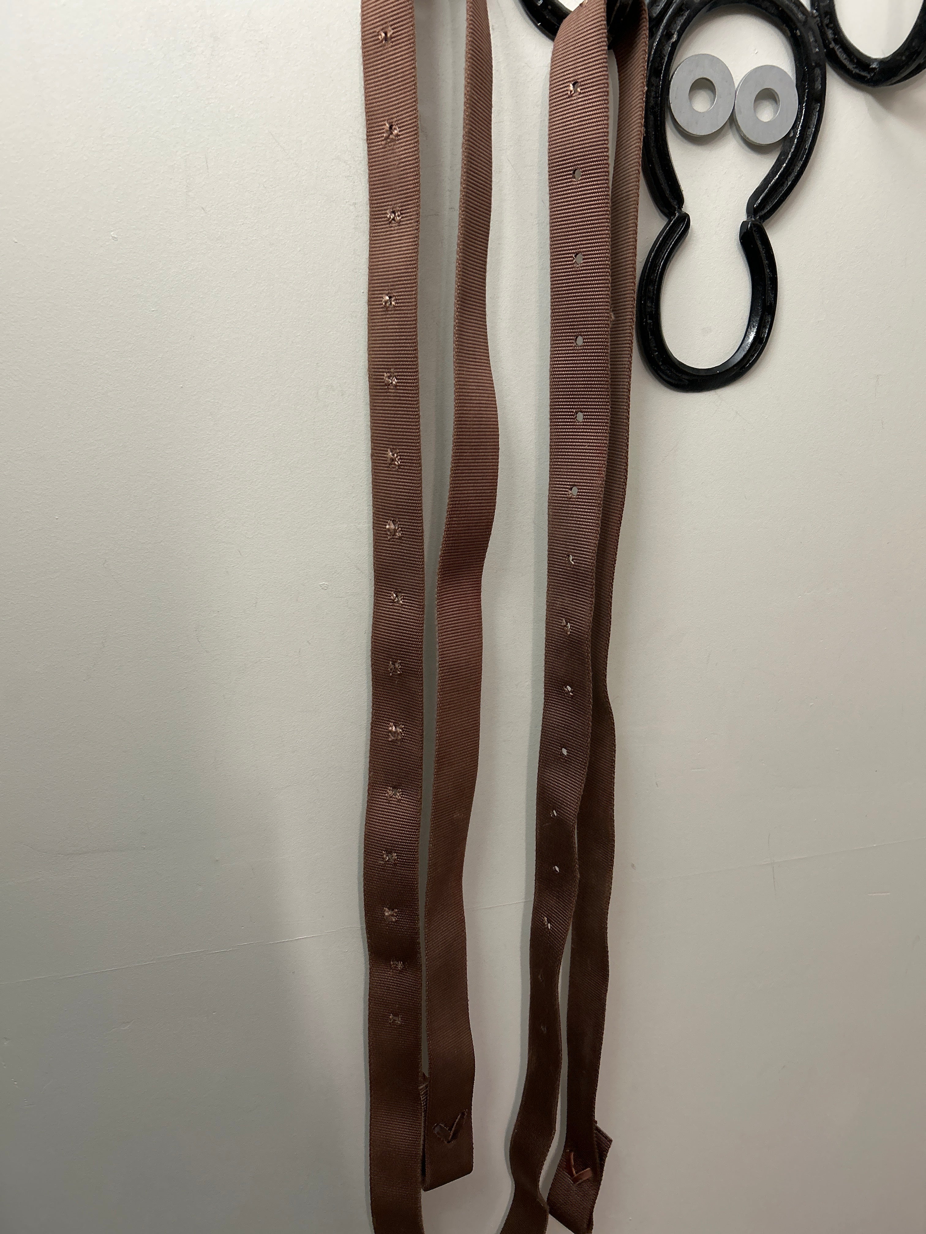 Nylon Latigo Brown 82"x1.75"-Stable Supplies-Consignment-Evolution Equestrian Co.