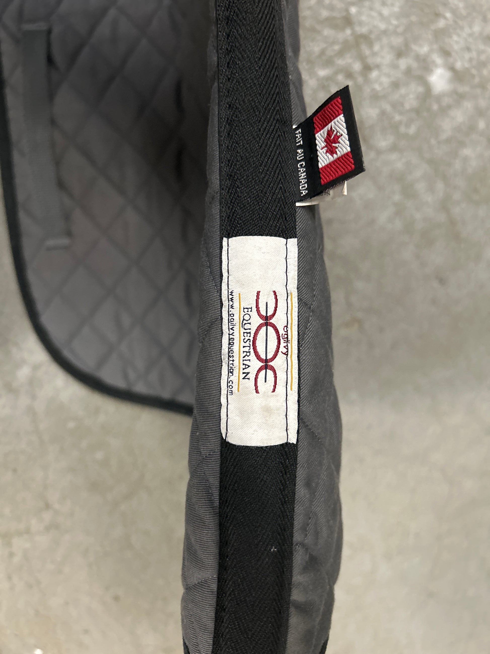 Ogilvy Baby Pad Grey/Black-English Saddle Pad-Consignment-Evolution Equestrian Co.