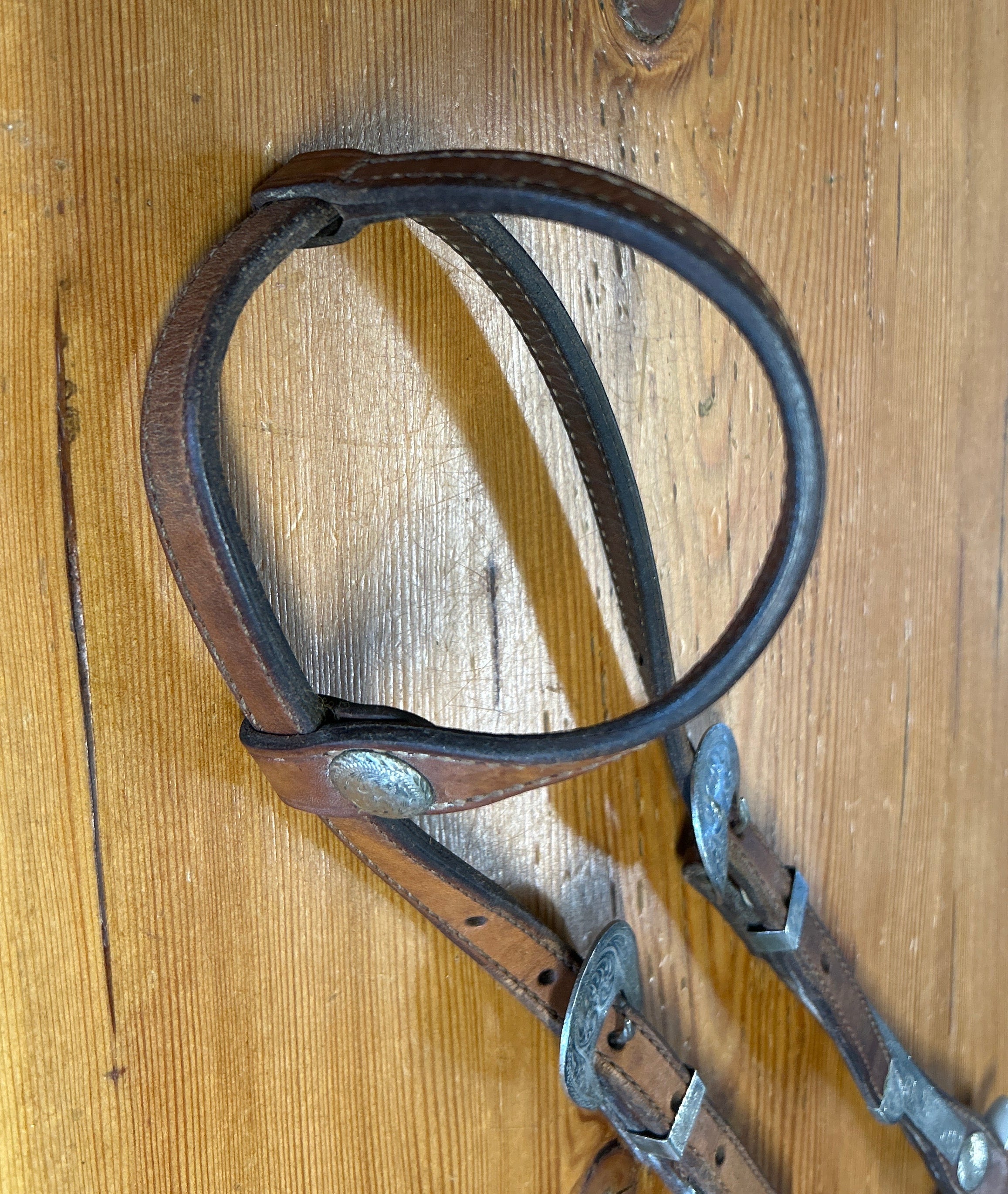 One Ear Western Headstall with Silver-Western Headstall-Consignment-Evolution Equestrian Co.