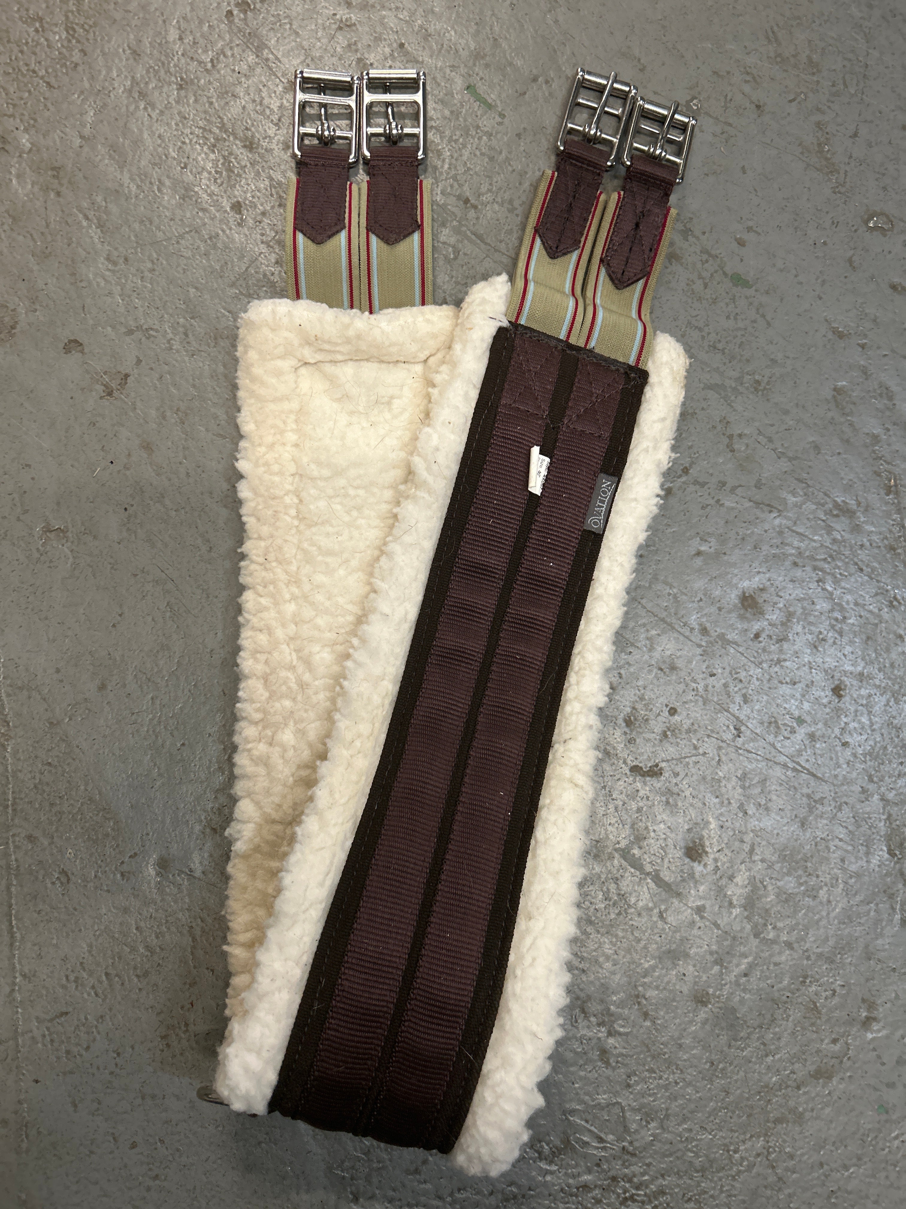 Ovation Fleece Lined Girth 46"-English Girth-Consignment-Evolution Equestrian Co.