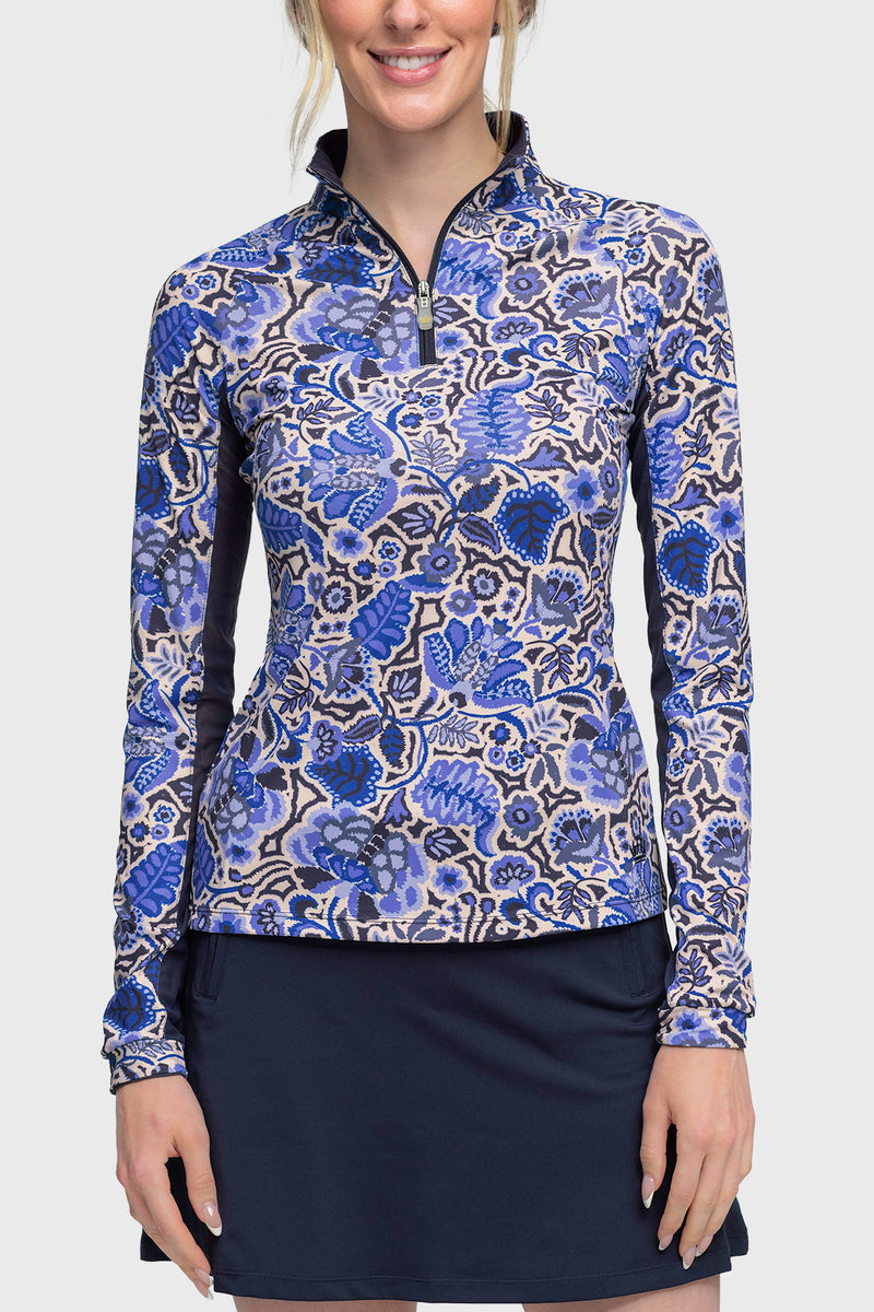 Kastel Denmark Navy Foliage Shirt