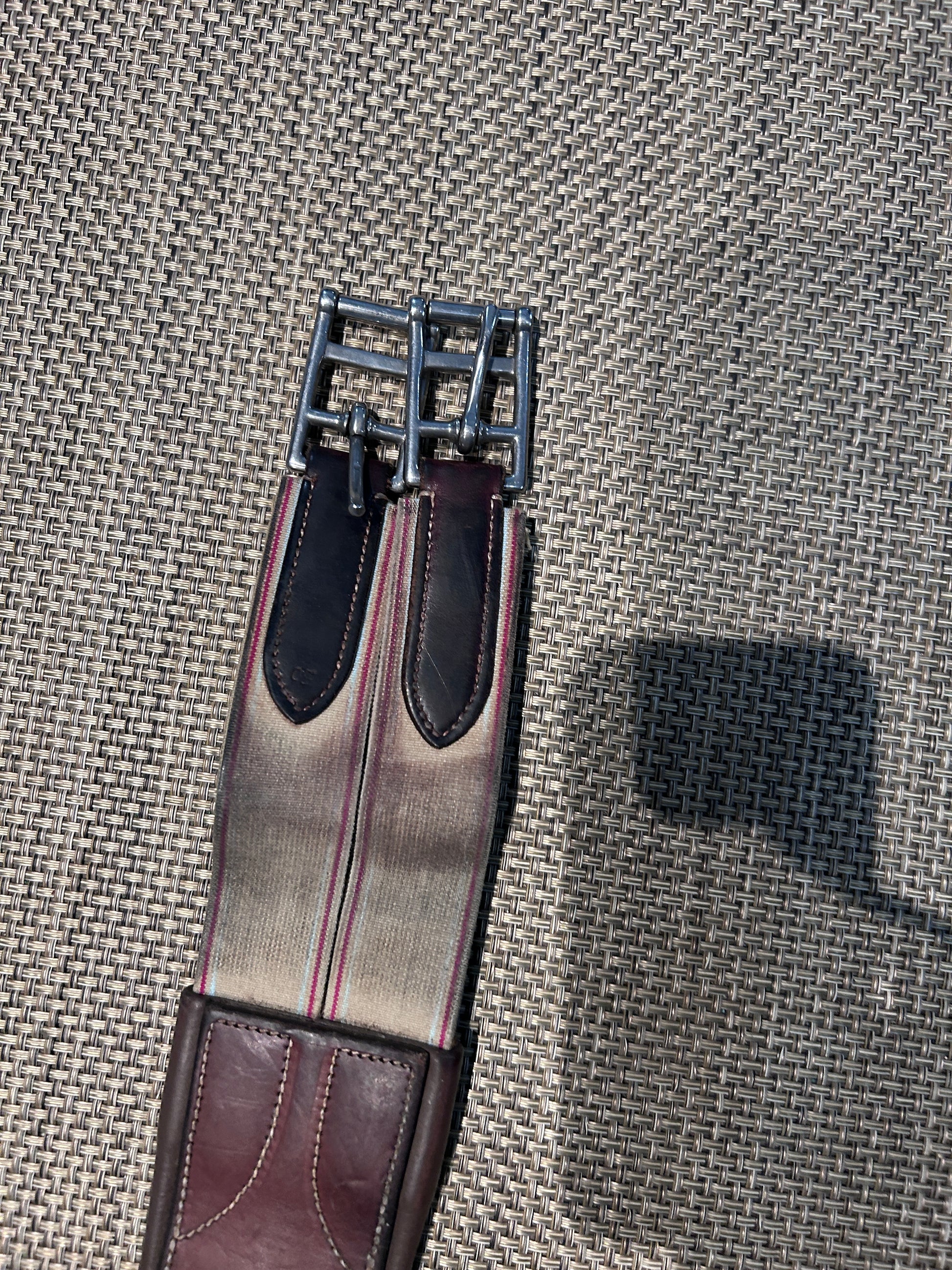 Padded English Leather Girth 50"-English Girth-Consignment-Evolution Equestrian Co.