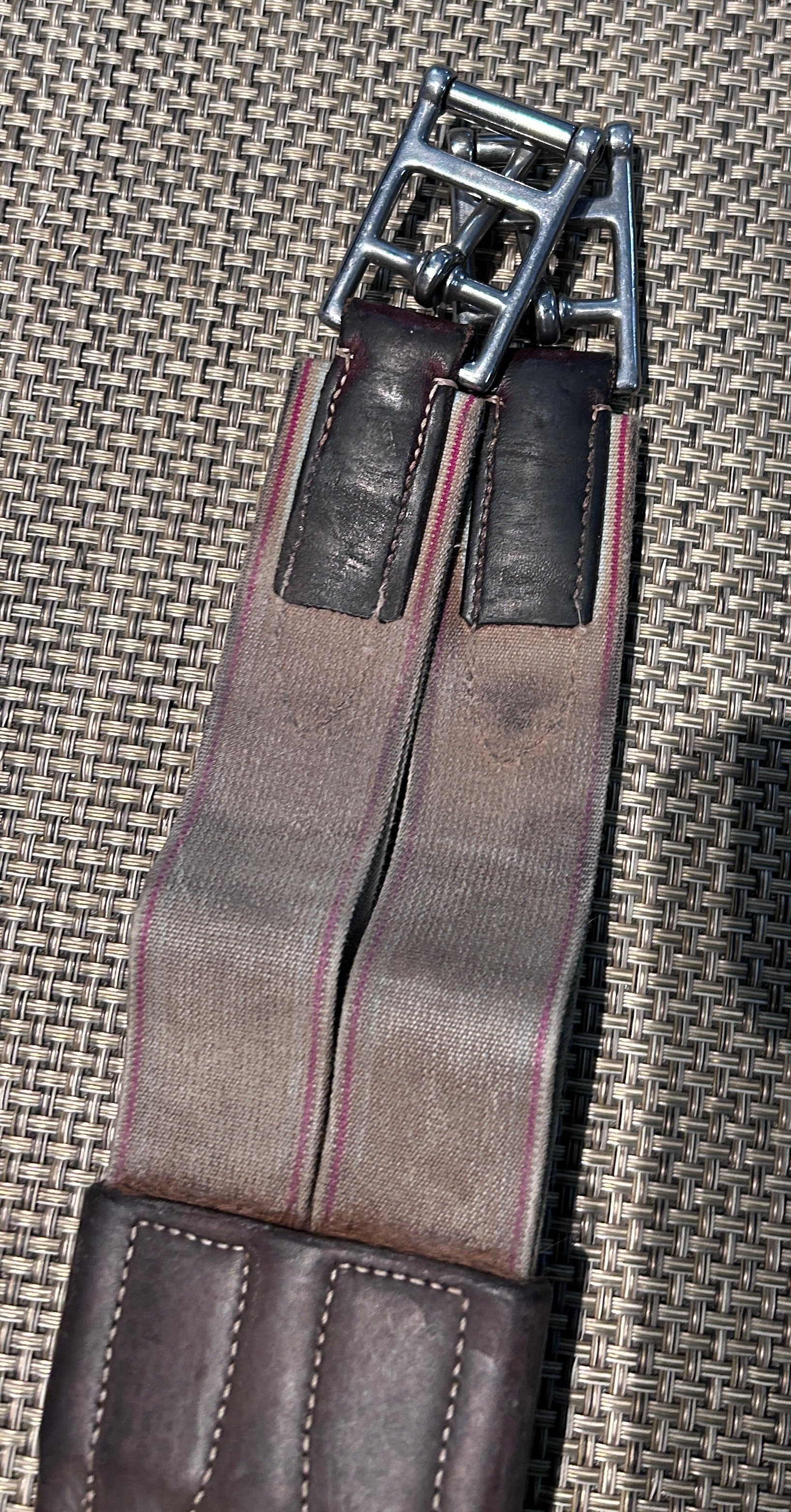 Padded English Leather Girth 50"-English Girth-Consignment-Evolution Equestrian Co.