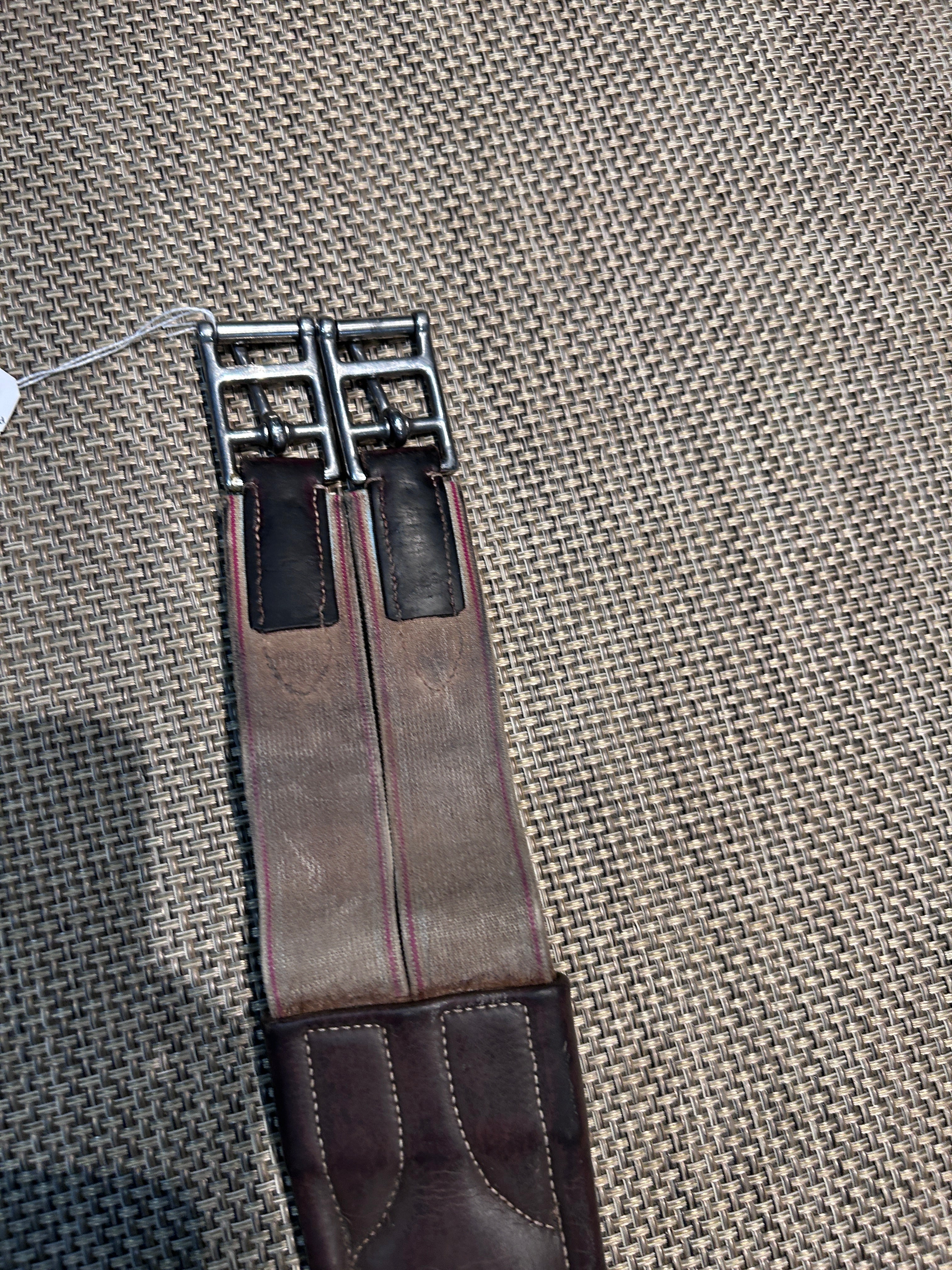 Padded English Leather Girth 50"-English Girth-Consignment-Evolution Equestrian Co.