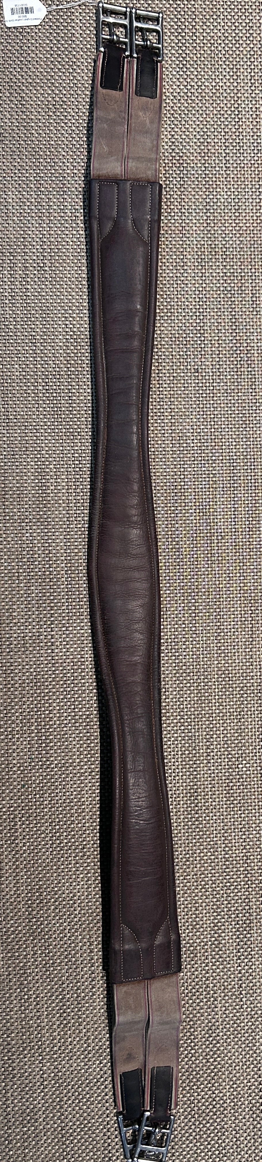 Padded English Leather Girth 50"-English Girth-Consignment-Evolution Equestrian Co.