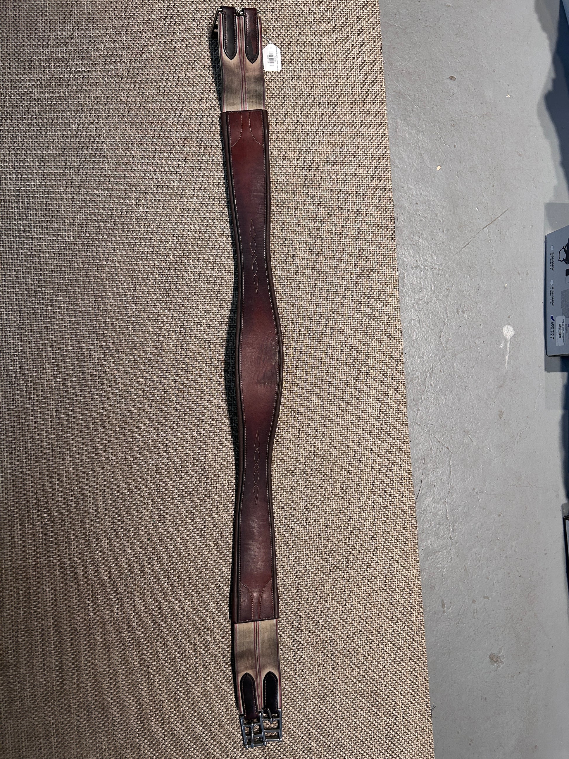 Padded English Leather Girth 50"-English Girth-Consignment-Evolution Equestrian Co.