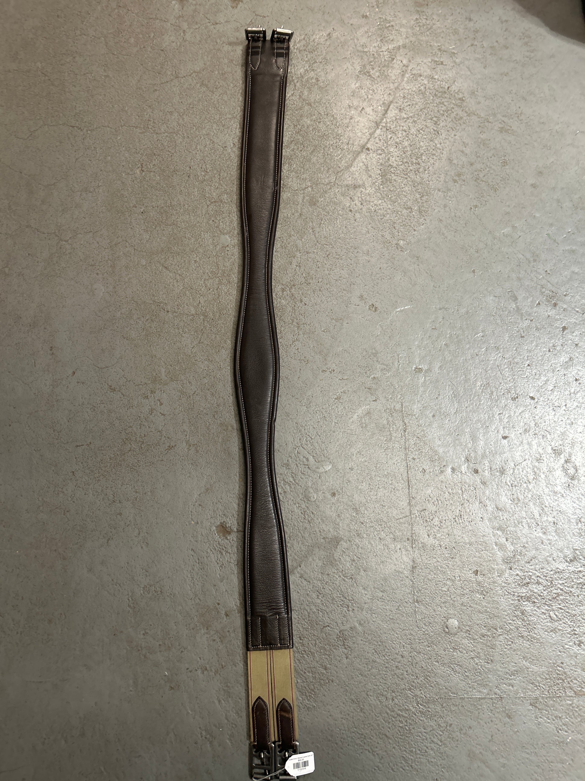 Padded Fancy Stitched Leather Girth 52"-English Girth-Consignment-Evolution Equestrian Co.