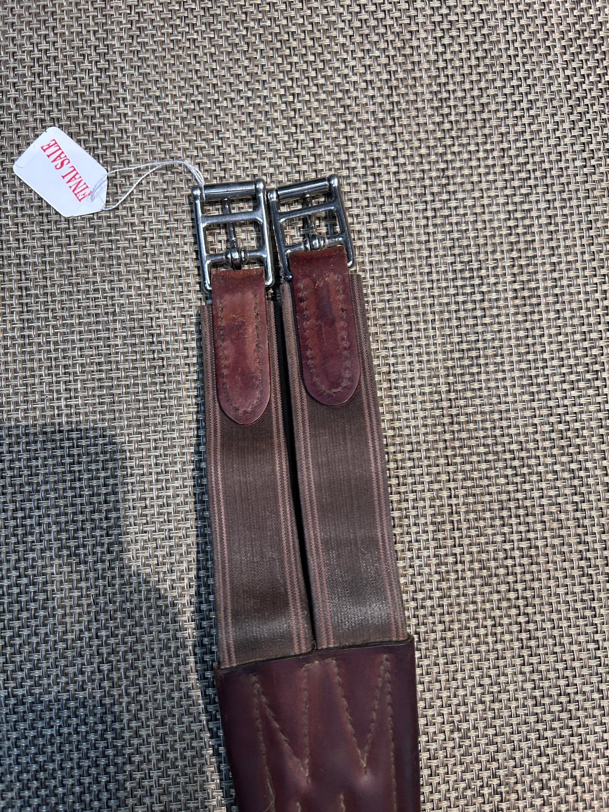 Padded Leather English Girth 52"-English Girth-Consignment-Evolution Equestrian Co.