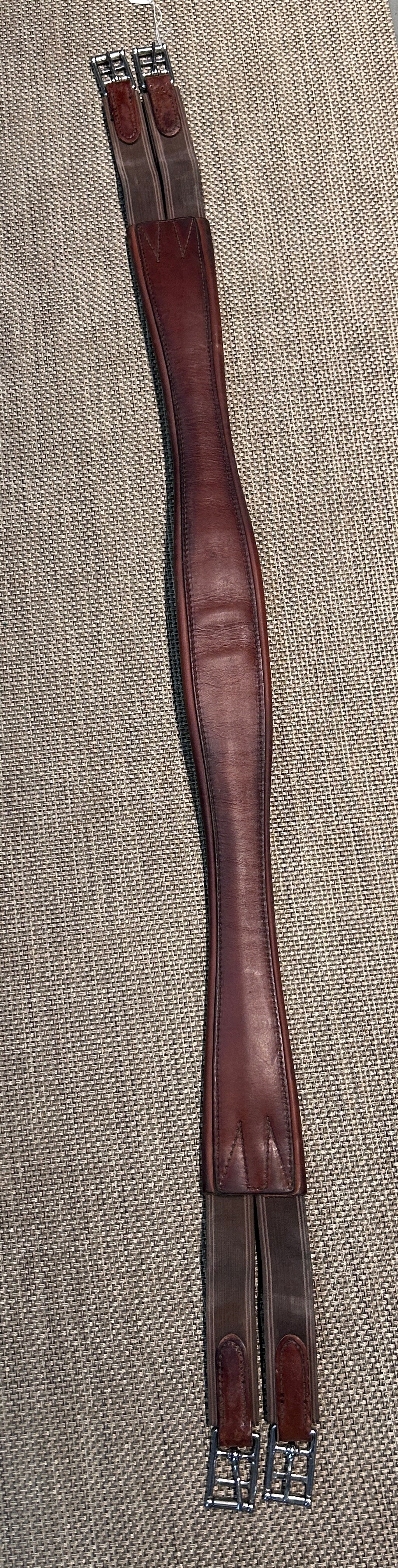 Padded Leather English Girth 52"-English Girth-Consignment-Evolution Equestrian Co.