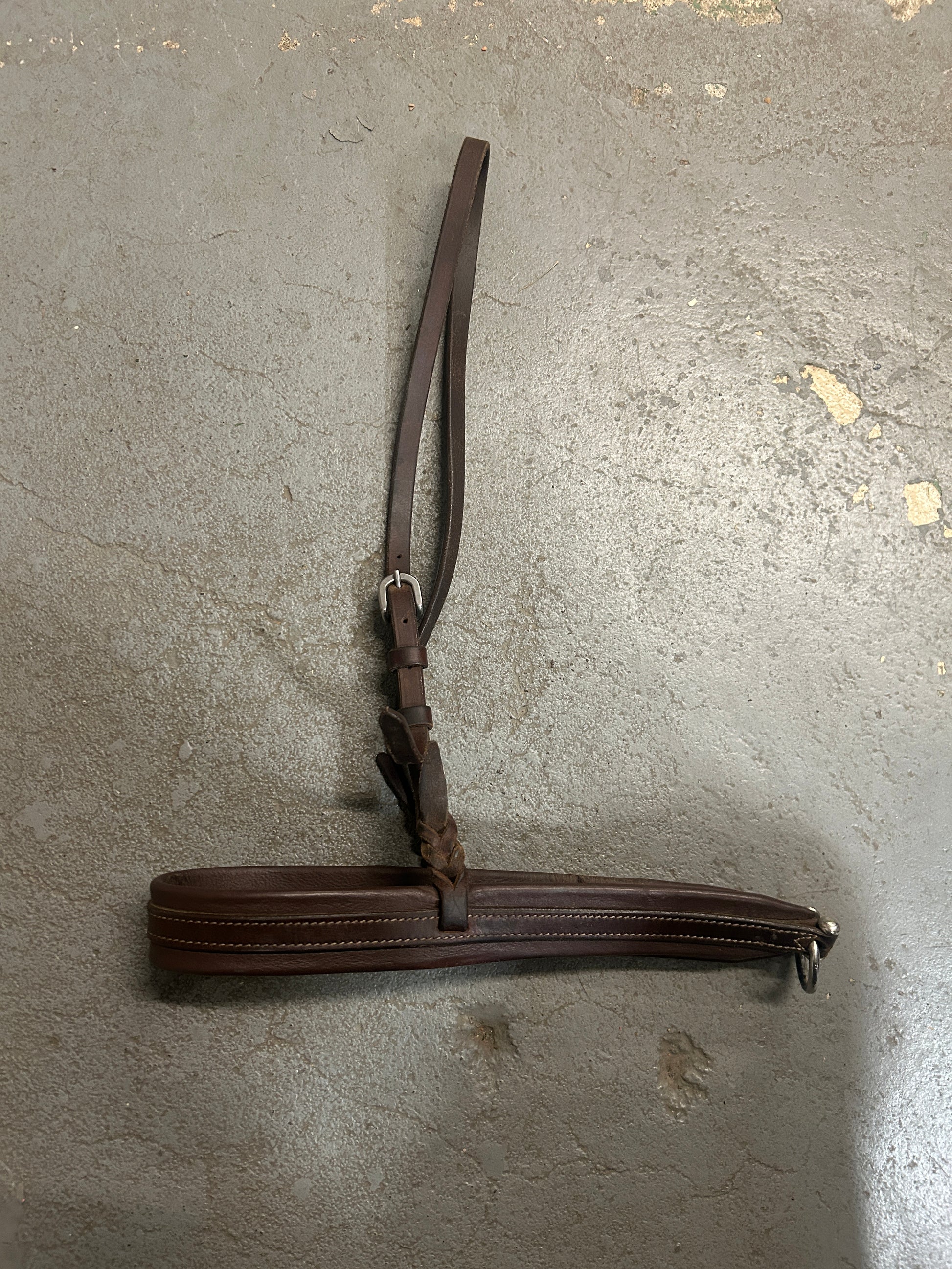 Padded Leather Tie Down Noseband-Western Tack-Consignment-Evolution Equestrian Co.