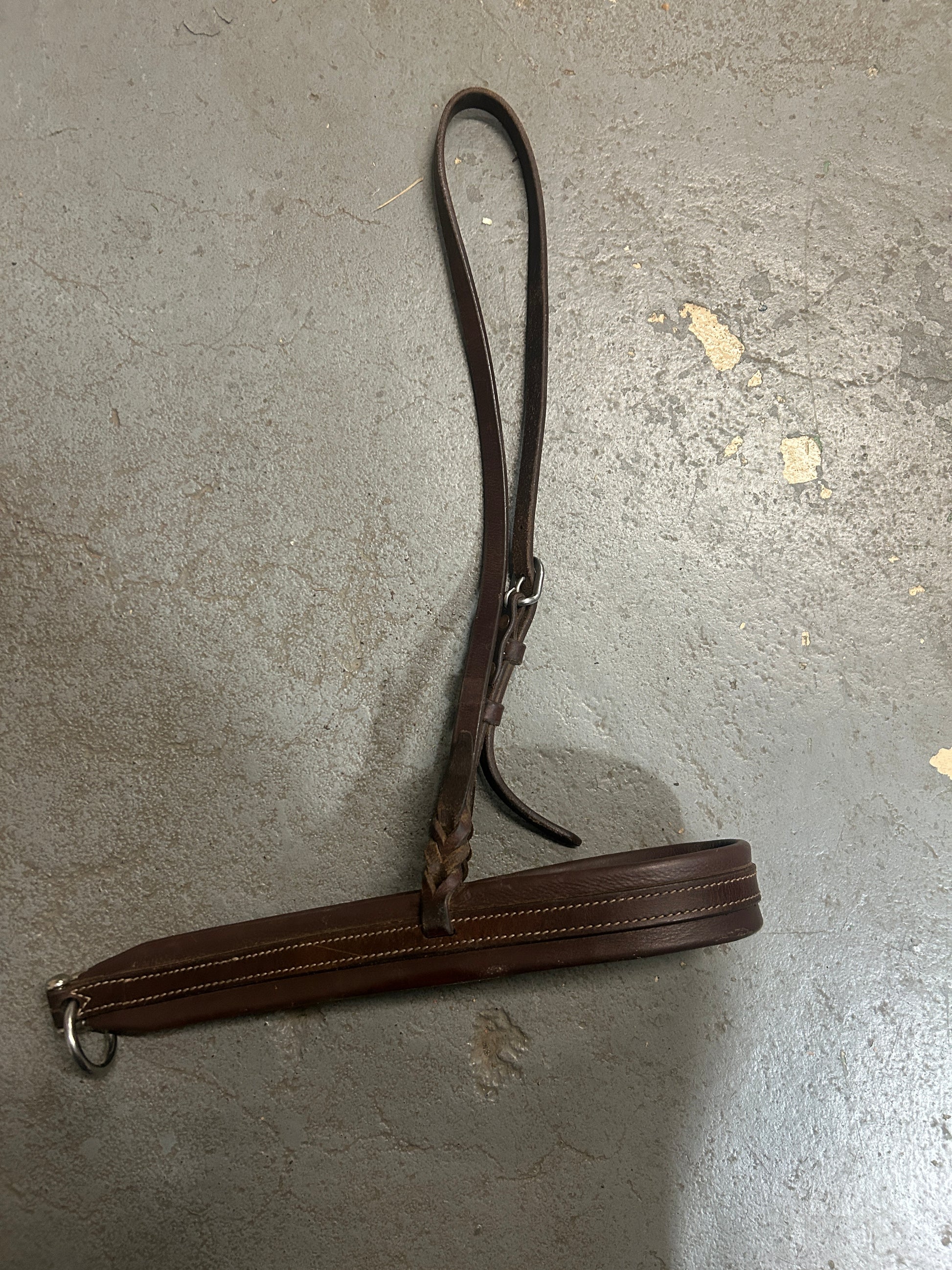 Padded Leather Tie Down Noseband-Western Tack-Consignment-Evolution Equestrian Co.