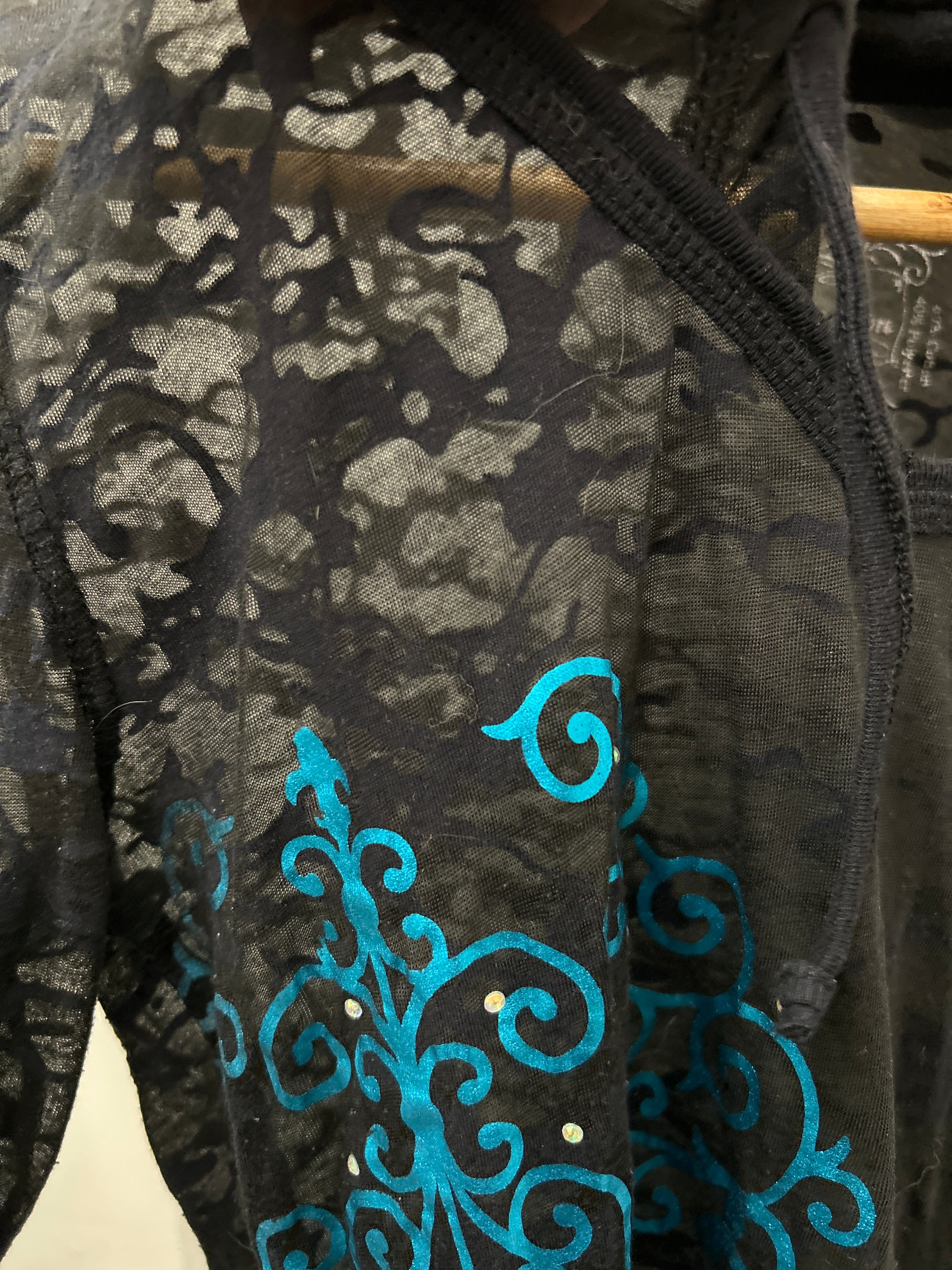 Panhandle Slim Black Sheer Hoody Medium-Riding Shirts-Consignment-Evolution Equestrian Co.