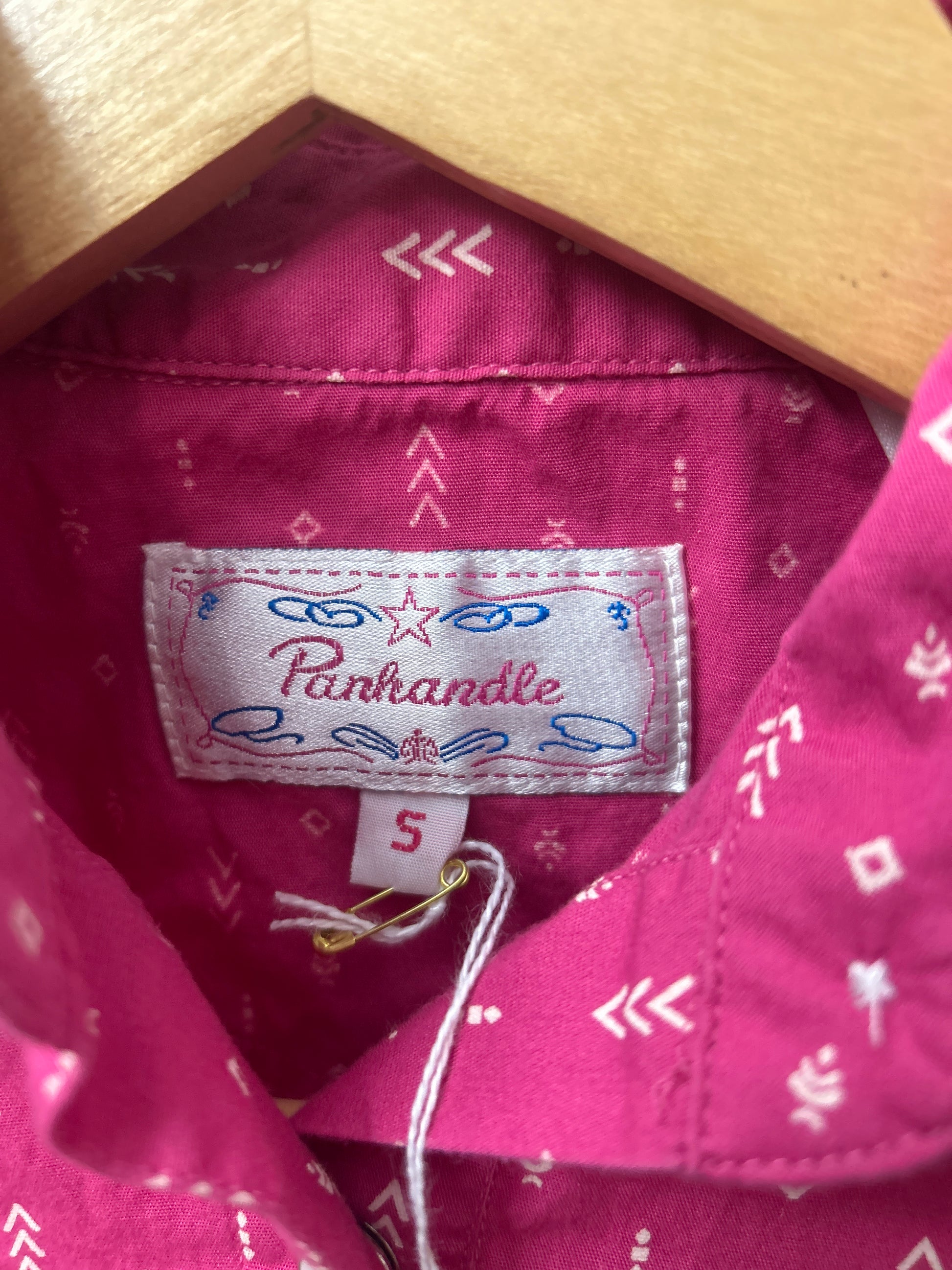 Panhandle Slim Kids Pink Western Shirt Small-Riding Shirts-Consignment-Evolution Equestrian Co.
