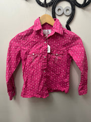 Panhandle Slim Kids Pink Western Shirt Small-Riding Shirts-Consignment-Evolution Equestrian Co.
