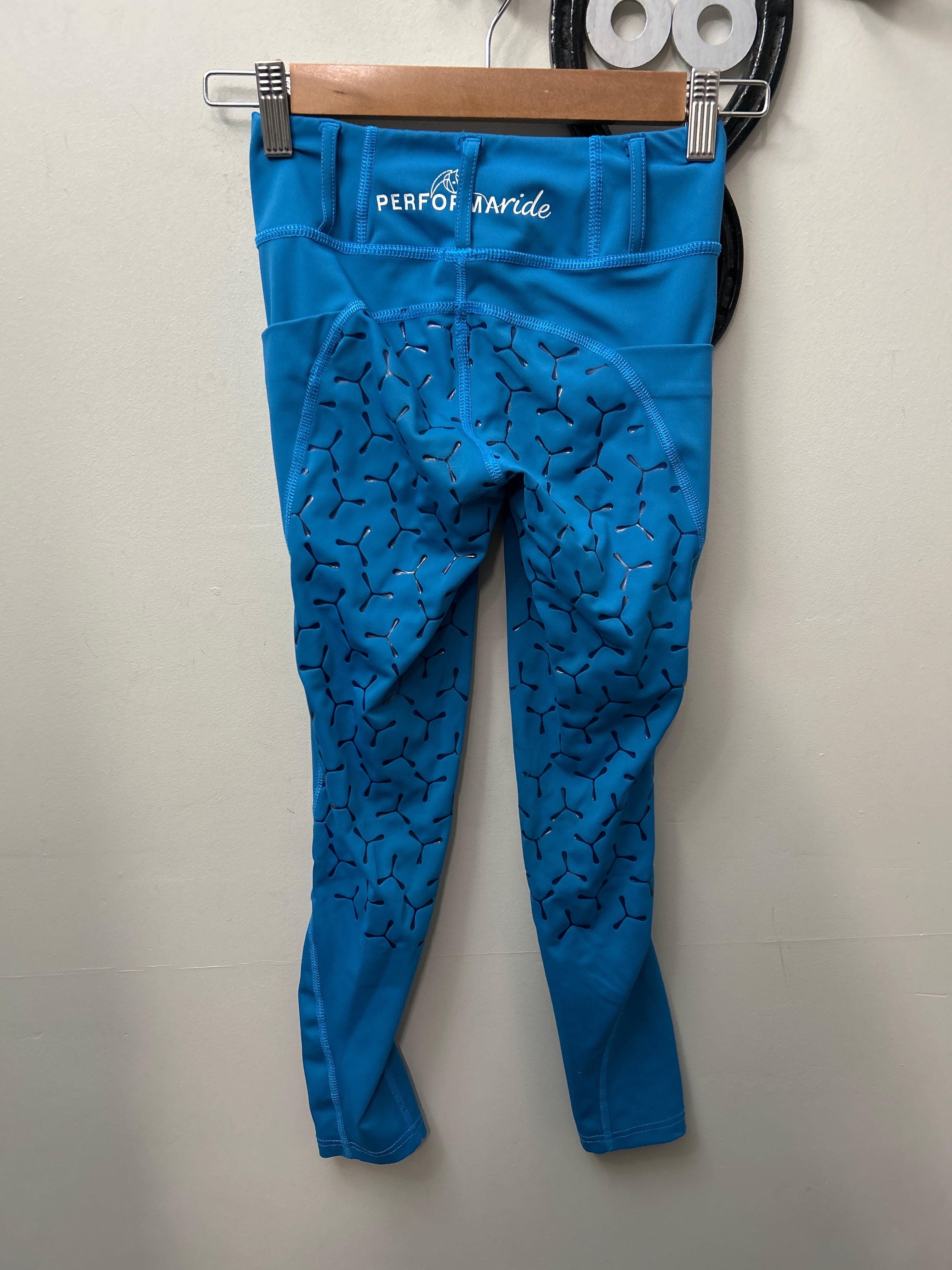 PerformaRide Blue Kids Riding Tights Small-Western Shirt-Consignment-Evolution Equestrian Co.