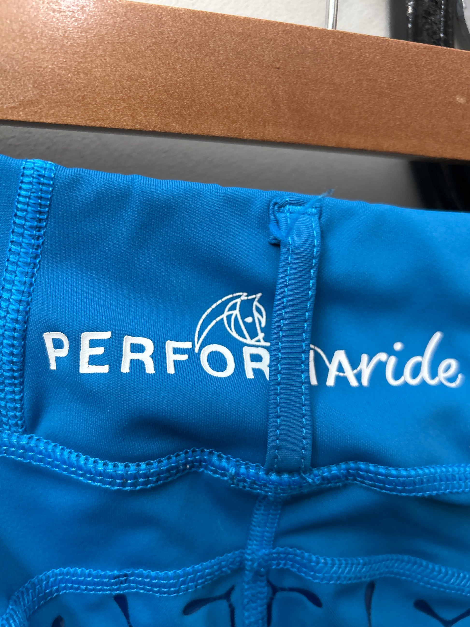 PerformaRide Blue Kids Riding Tights Small-Western Shirt-Consignment-Evolution Equestrian Co.