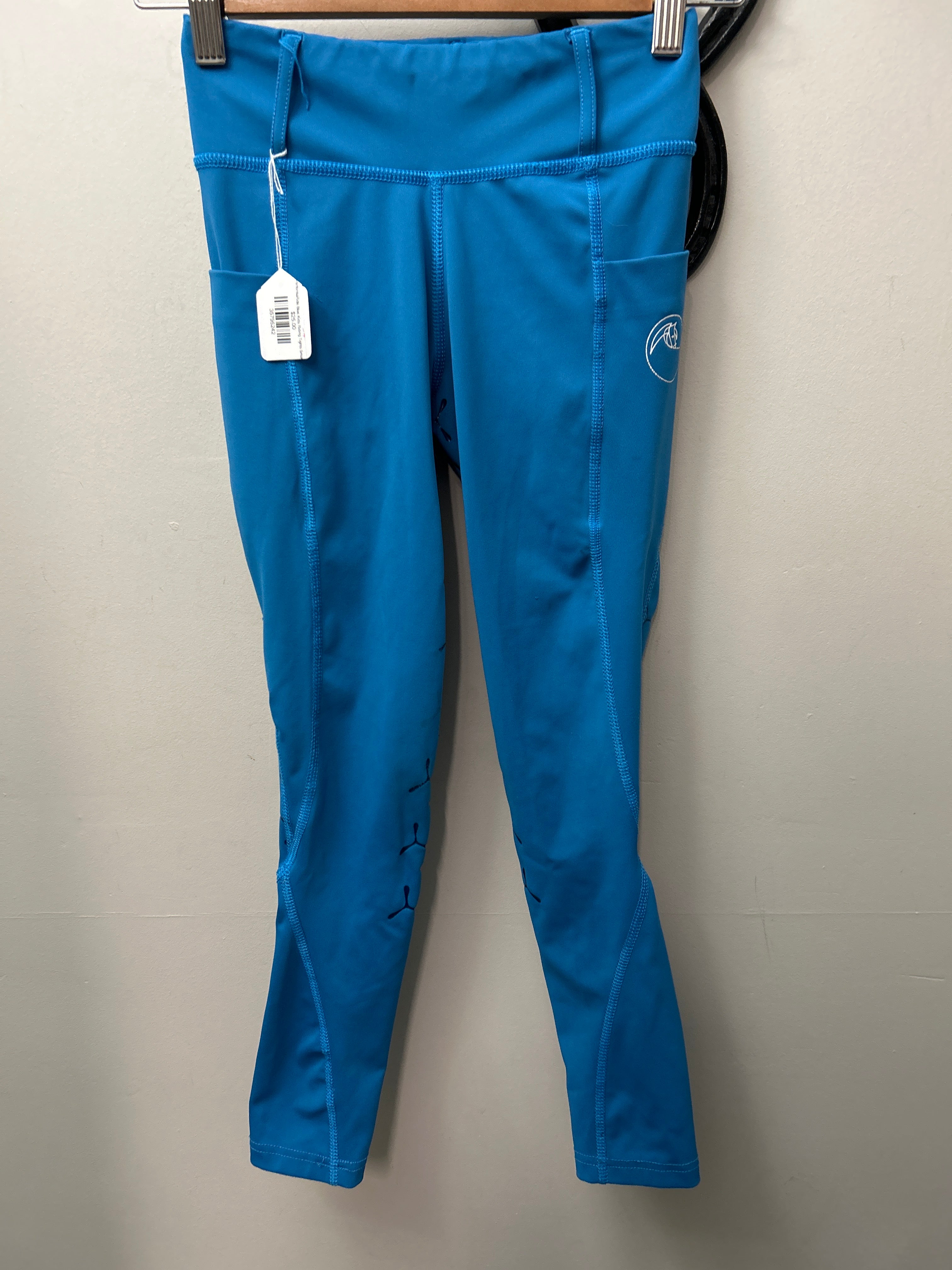 PerformaRide Blue Kids Riding Tights Small-Western Shirt-Consignment-Evolution Equestrian Co.