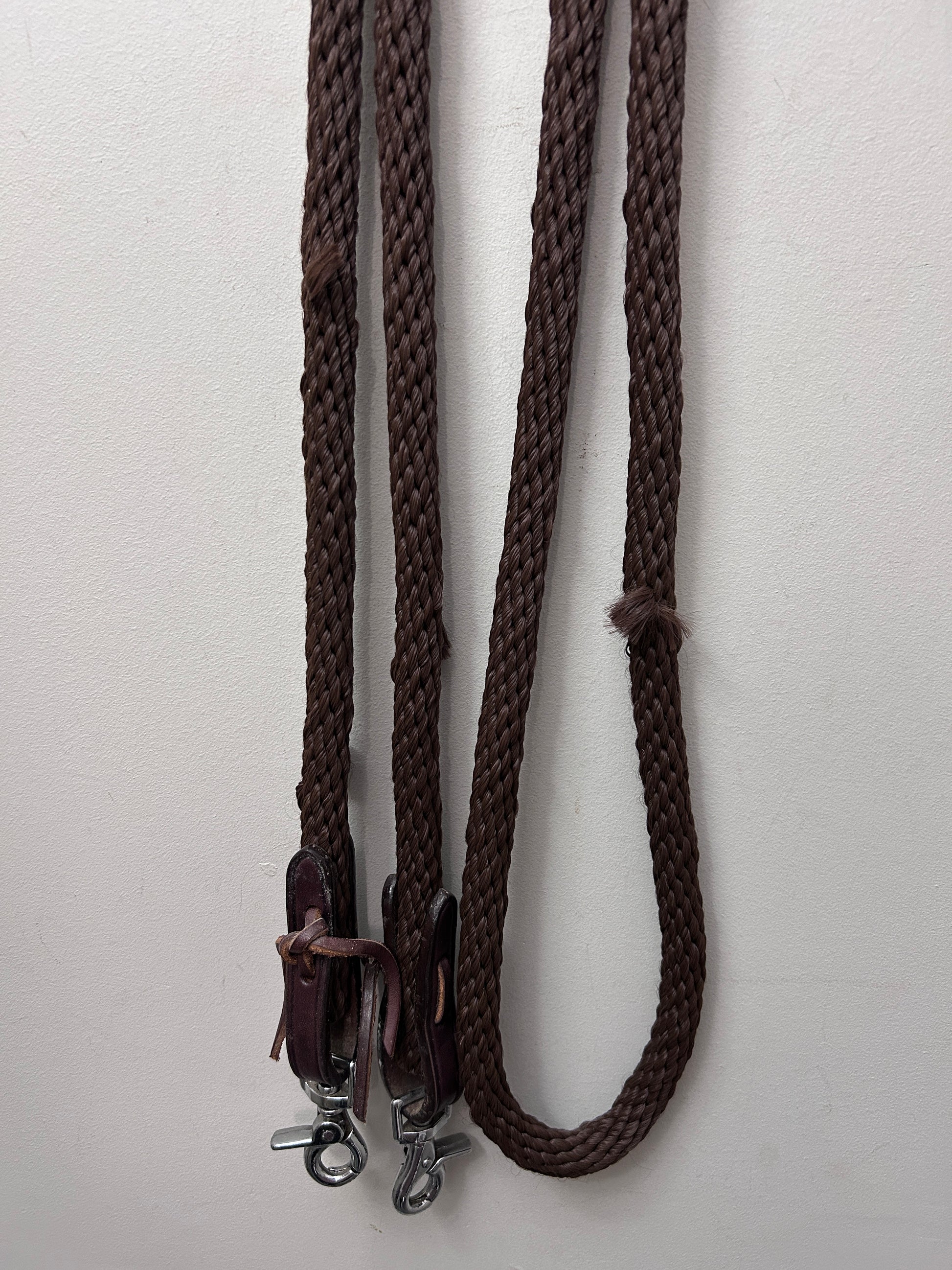 Pony Rope Reins Brown-Reins-Consignment-Evolution Equestrian Co.