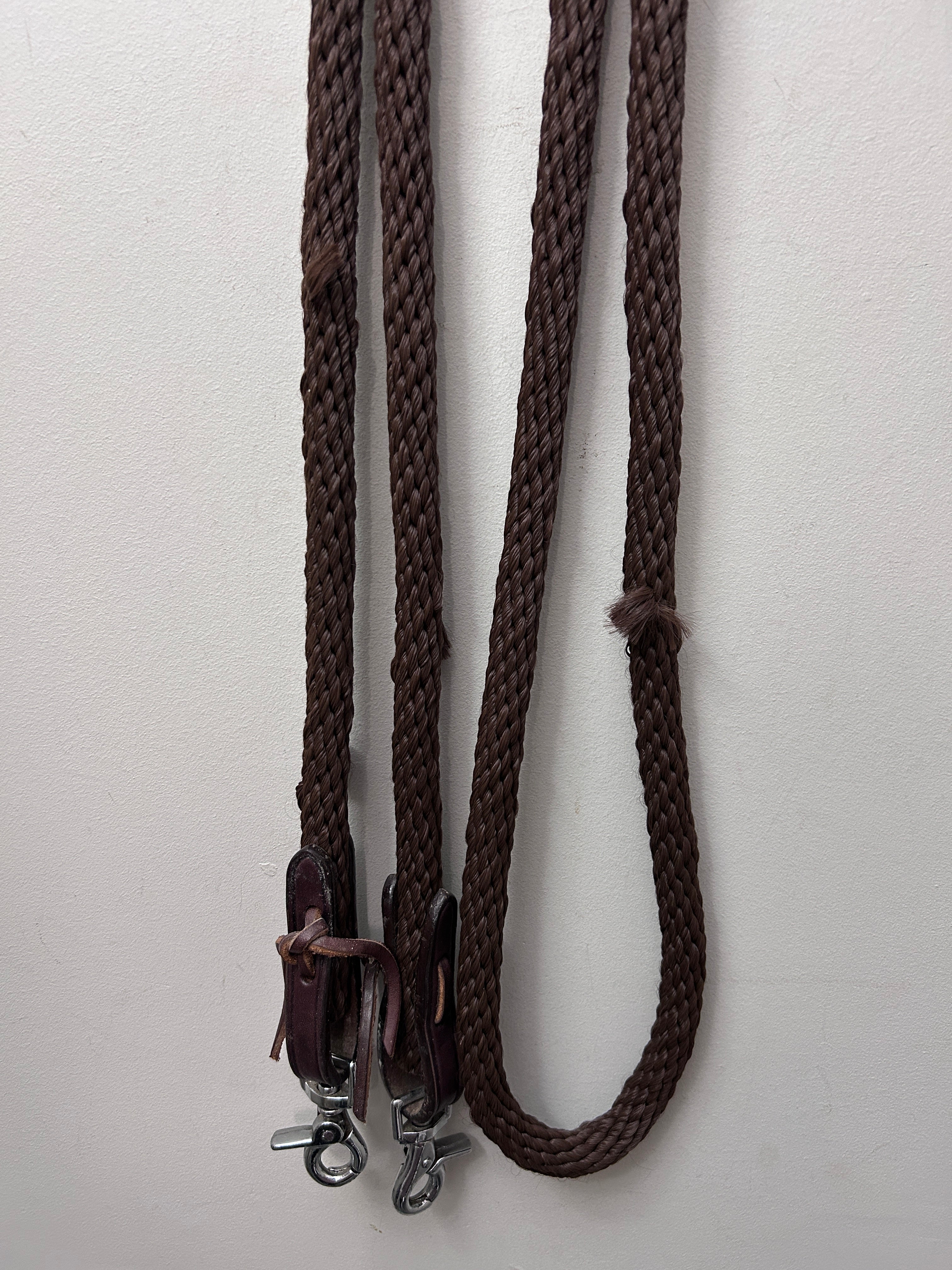 Pony Rope Reins Brown-Reins-Consignment-Evolution Equestrian Co.