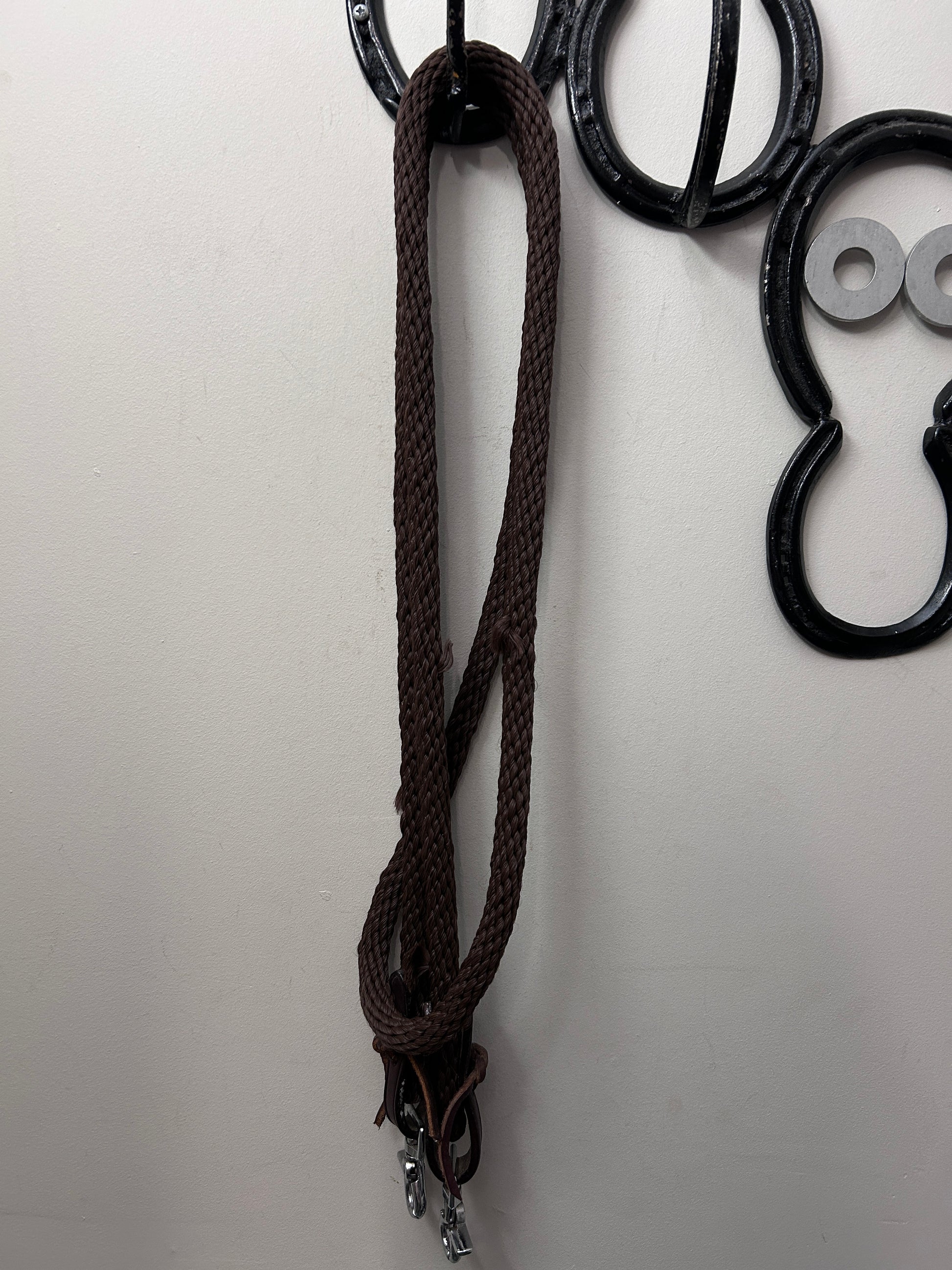 Pony Rope Reins Brown-Reins-Consignment-Evolution Equestrian Co.