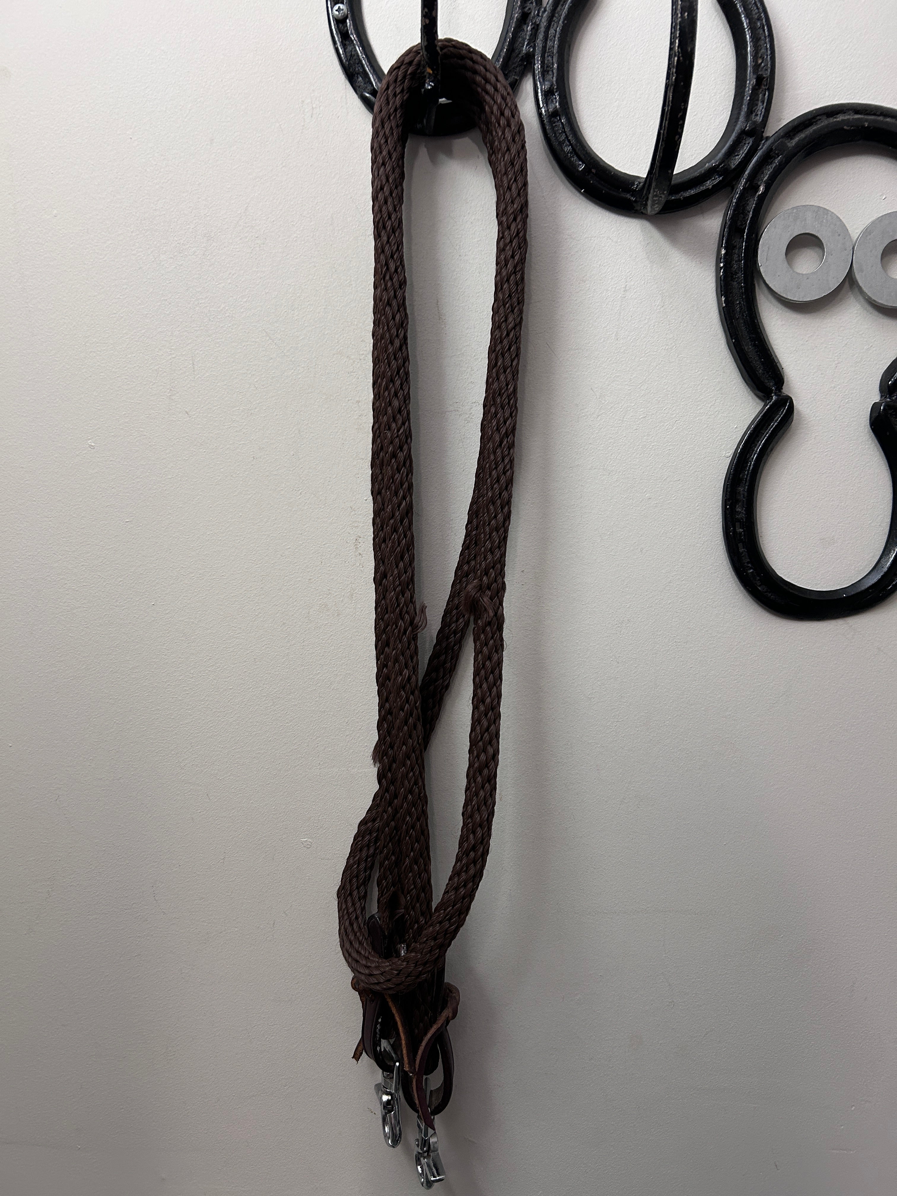 Pony Rope Reins Brown-Reins-Consignment-Evolution Equestrian Co.