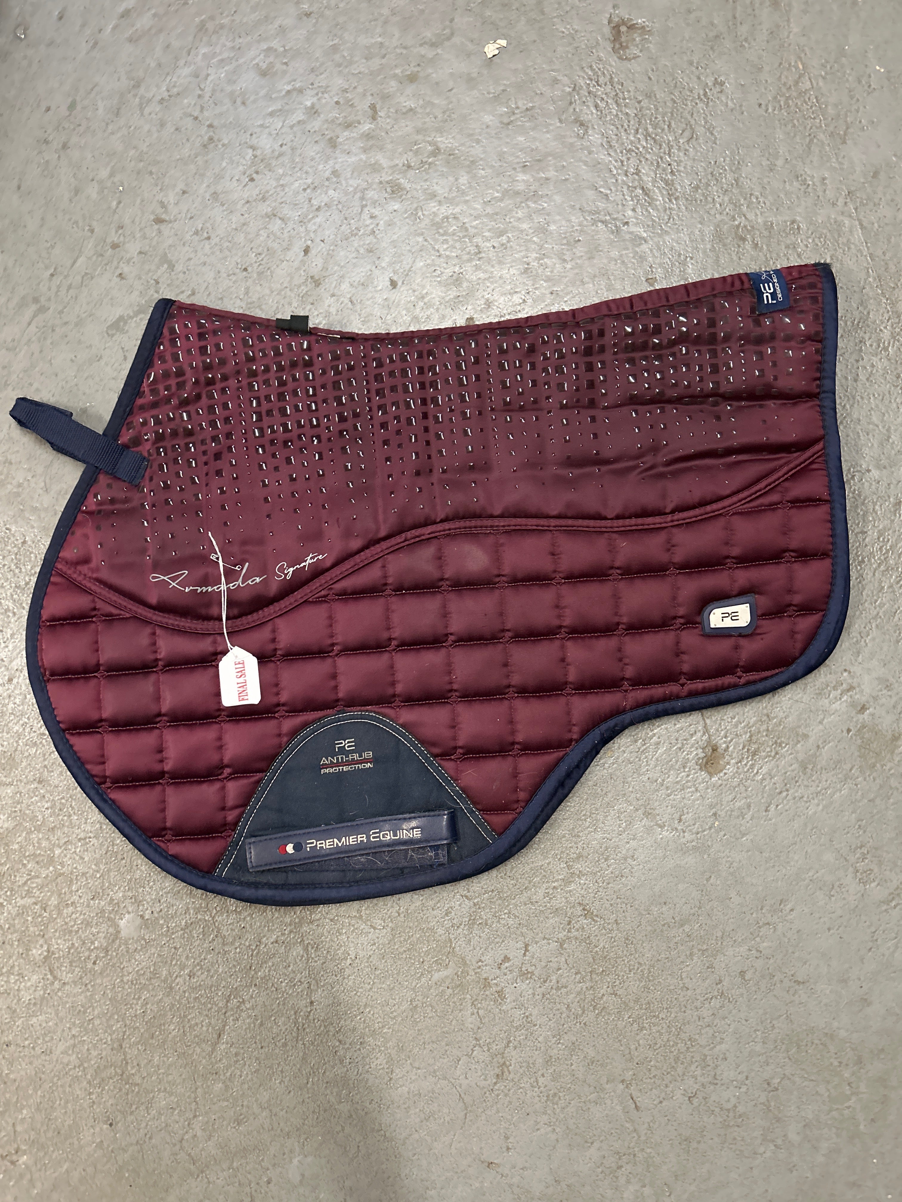 Premier Equine Wine Saddle Pad-English Saddle Pad-Consignment-Evolution Equestrian Co.