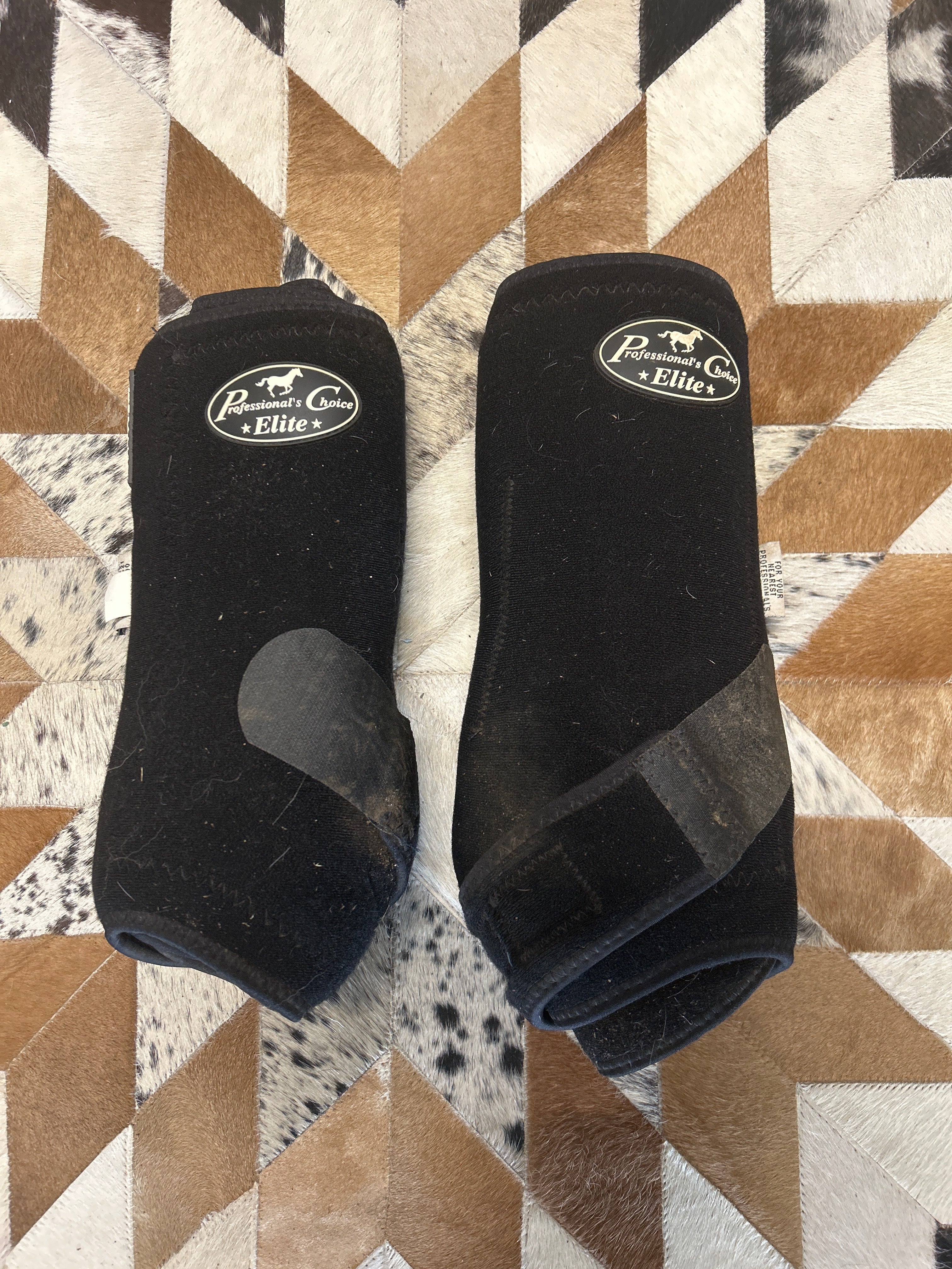 Professional Choice SMB Elite Boots x4 Black Large-Horse Boots-Consignment-Evolution Equestrian Co.