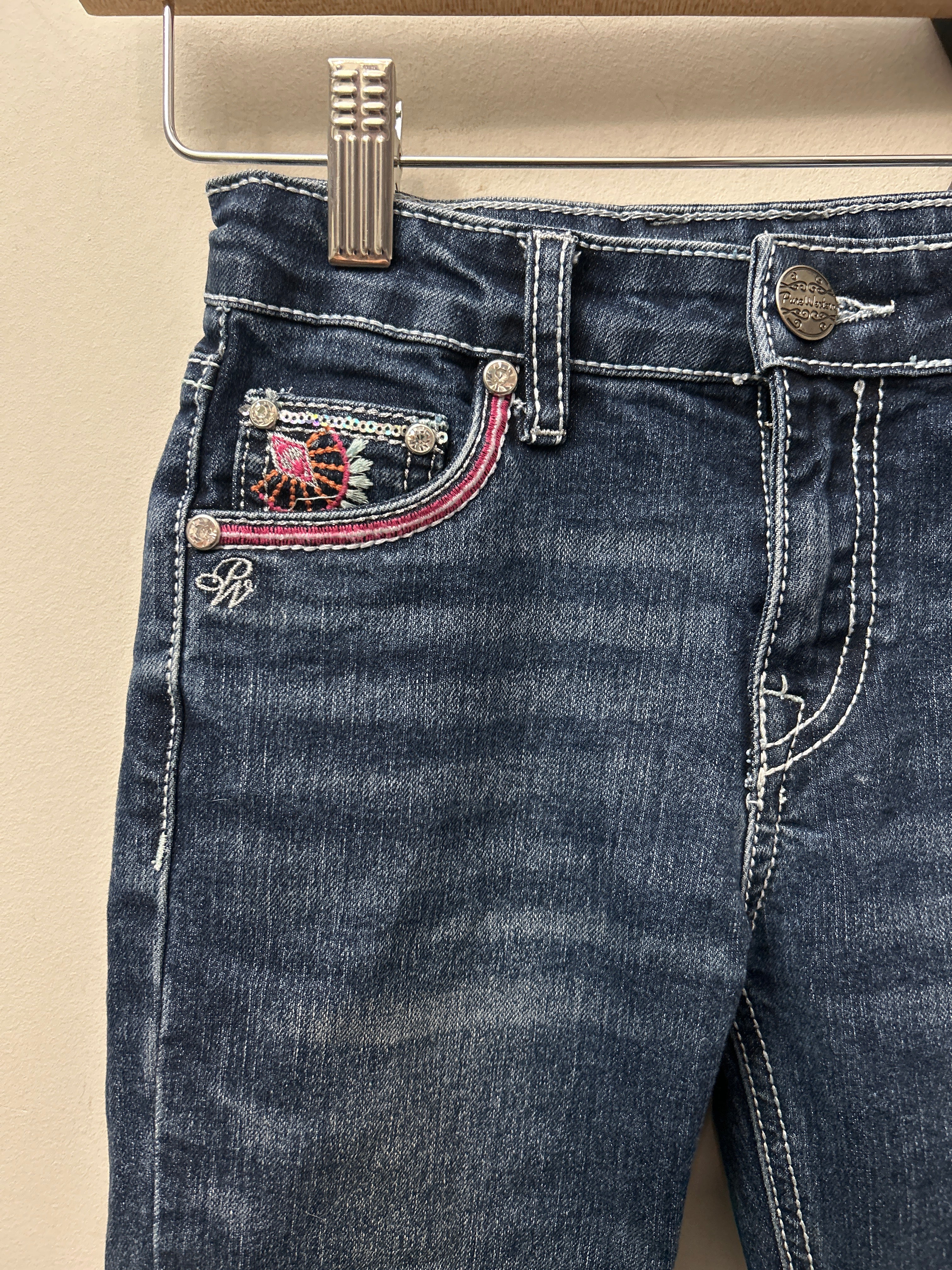Pure Western Girl's Jeans 8-Jeans-Consignment-Evolution Equestrian Co.