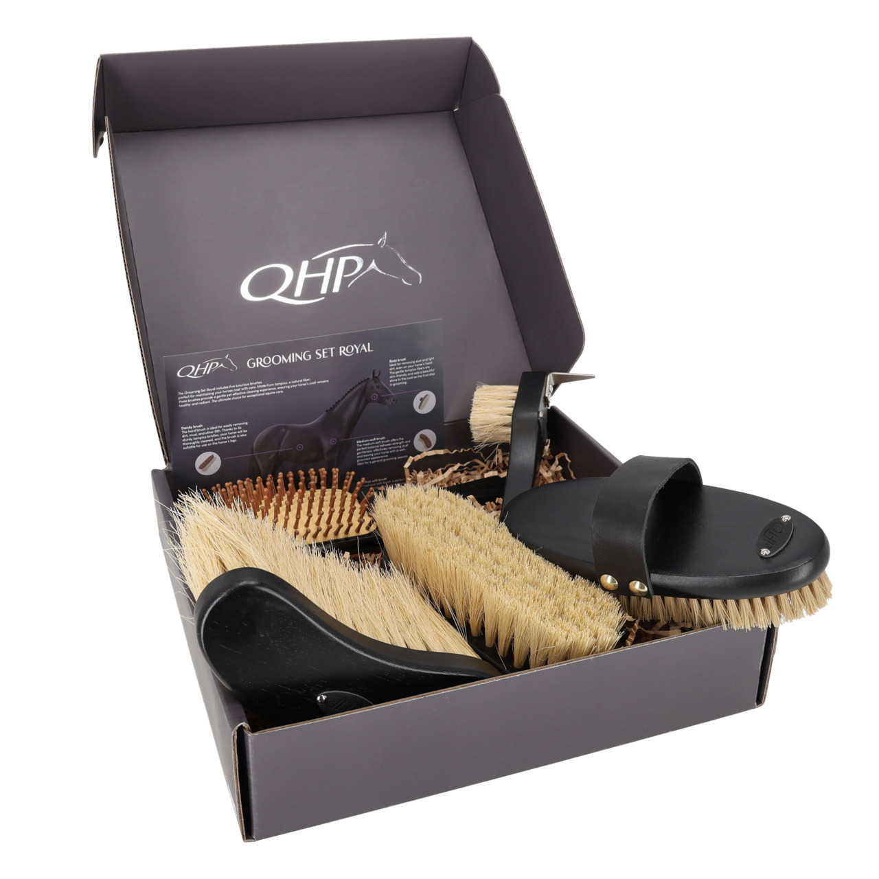QHP Royal Grooming Set-Horse Brush-Can Pro Equestrian Supply-Evolution Equestrian Co.