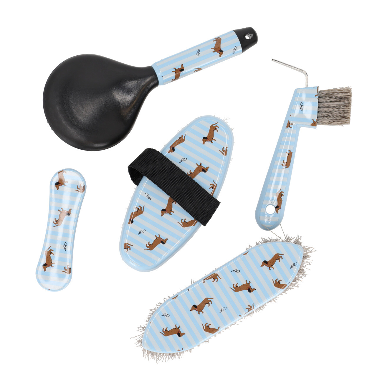 QHP Stable Buddy Dachshund Grooming Set-Horse Brush-Can Pro Equestrian Supply-Evolution Equestrian Co.