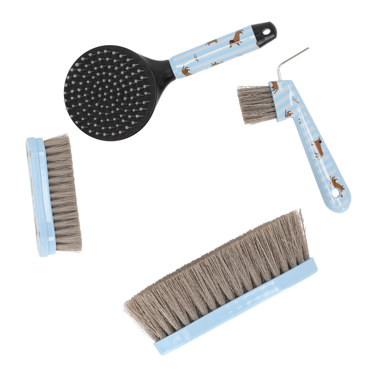QHP Stable Buddy Dachshund Grooming Set-Horse Brush-Can Pro Equestrian Supply-Evolution Equestrian Co.