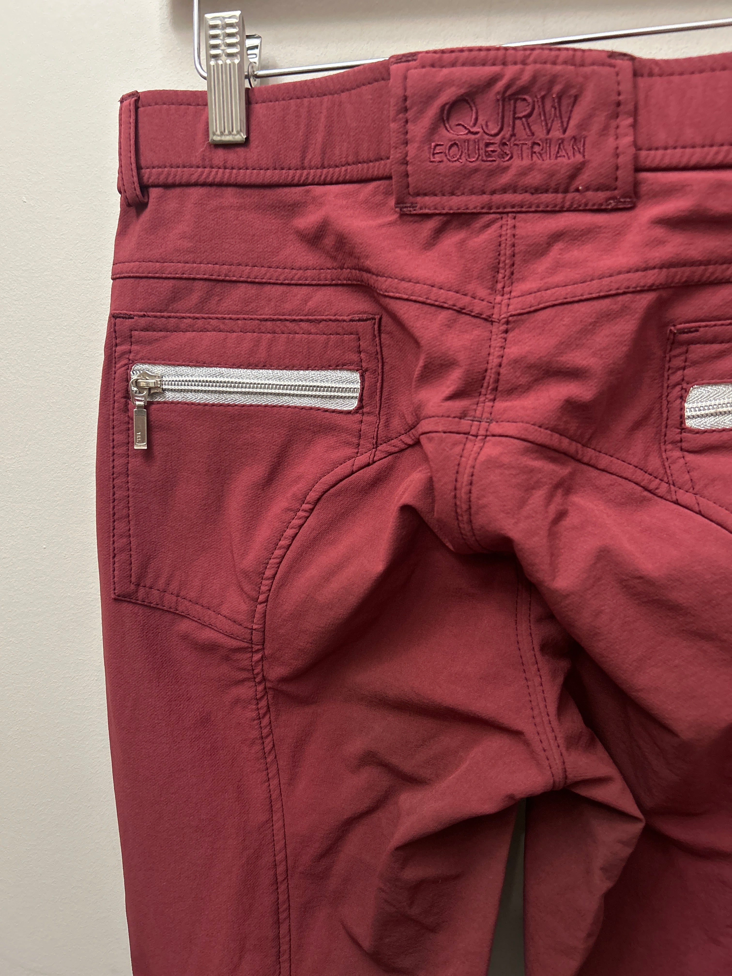 QJRW Burgundy Breeches Small-Breeches-Consignment-Evolution Equestrian Co.