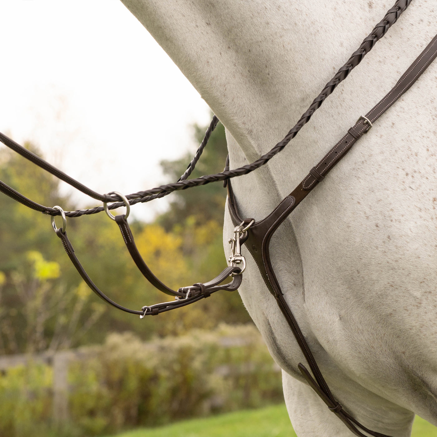 Mondega 3 Point Breastplate Full-English Tack-Consignment-Evolution Equestrian Co.
