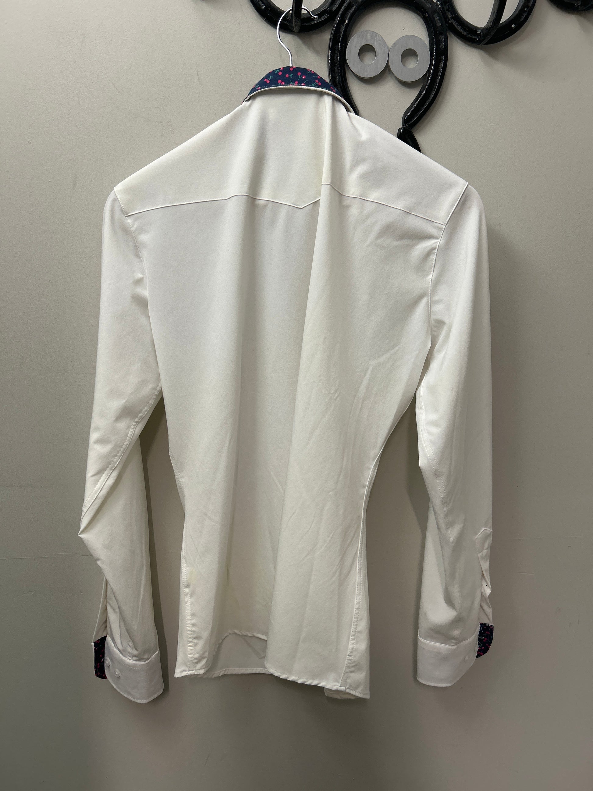 RJ Classic Cherry Show Shirt Large-Show Shirts-Consignment-Evolution Equestrian Co.