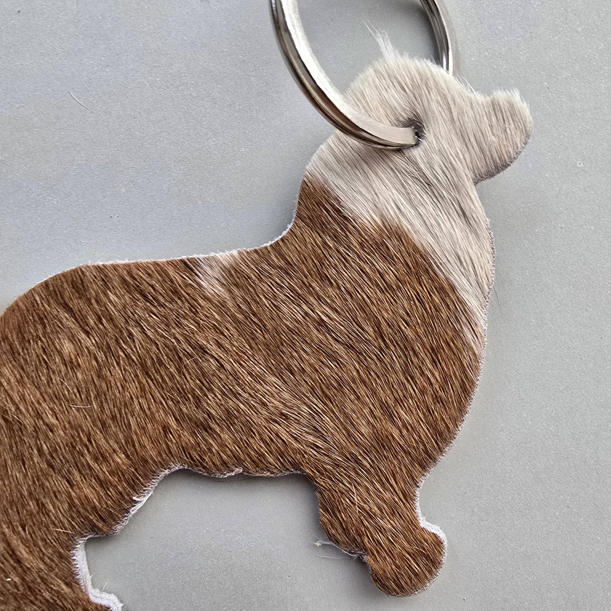 Ranchers Closet Cowhide Dog Keychain-Key Chains-Ranchers Closet-Evolution Equestrian Co.