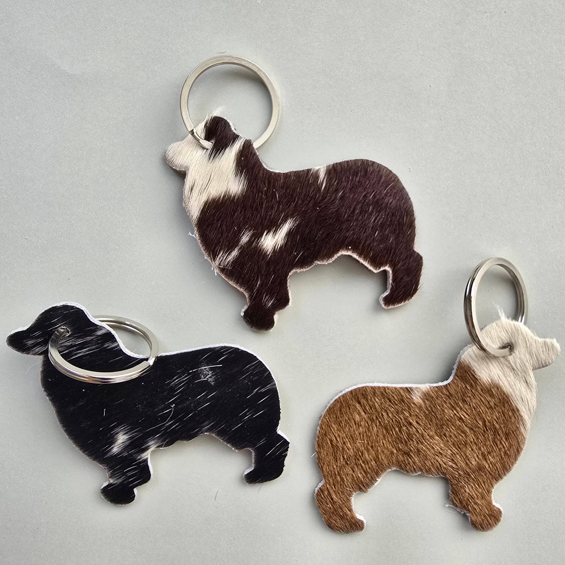 Ranchers Closet Cowhide Dog Keychain-Key Chains-Ranchers Closet-Evolution Equestrian Co.