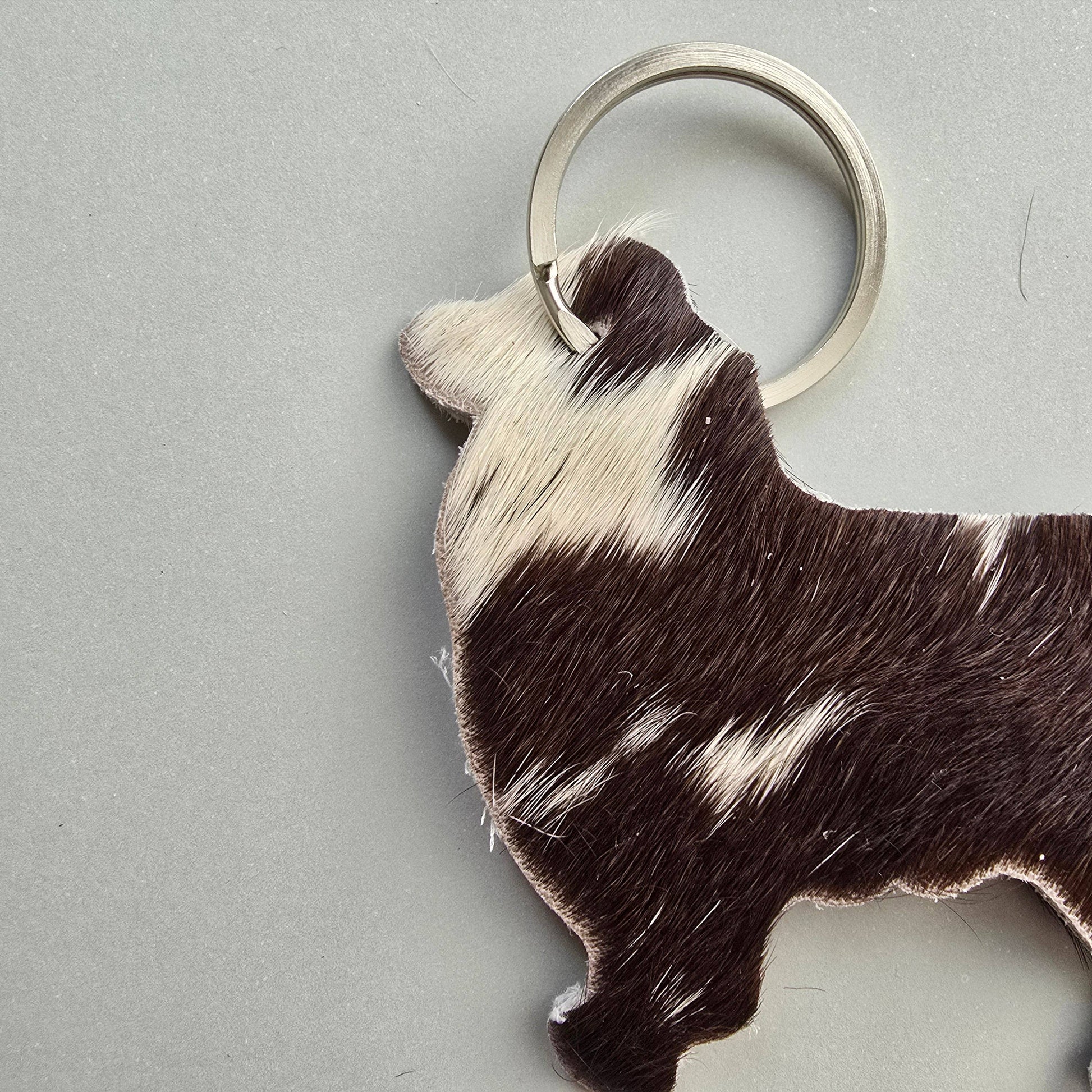 Ranchers Closet Cowhide Dog Keychain-Key Chains-Ranchers Closet-Evolution Equestrian Co.