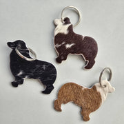 Ranchers Closet Cowhide Dog Keychain-Key Chains-Ranchers Closet-Evolution Equestrian Co.