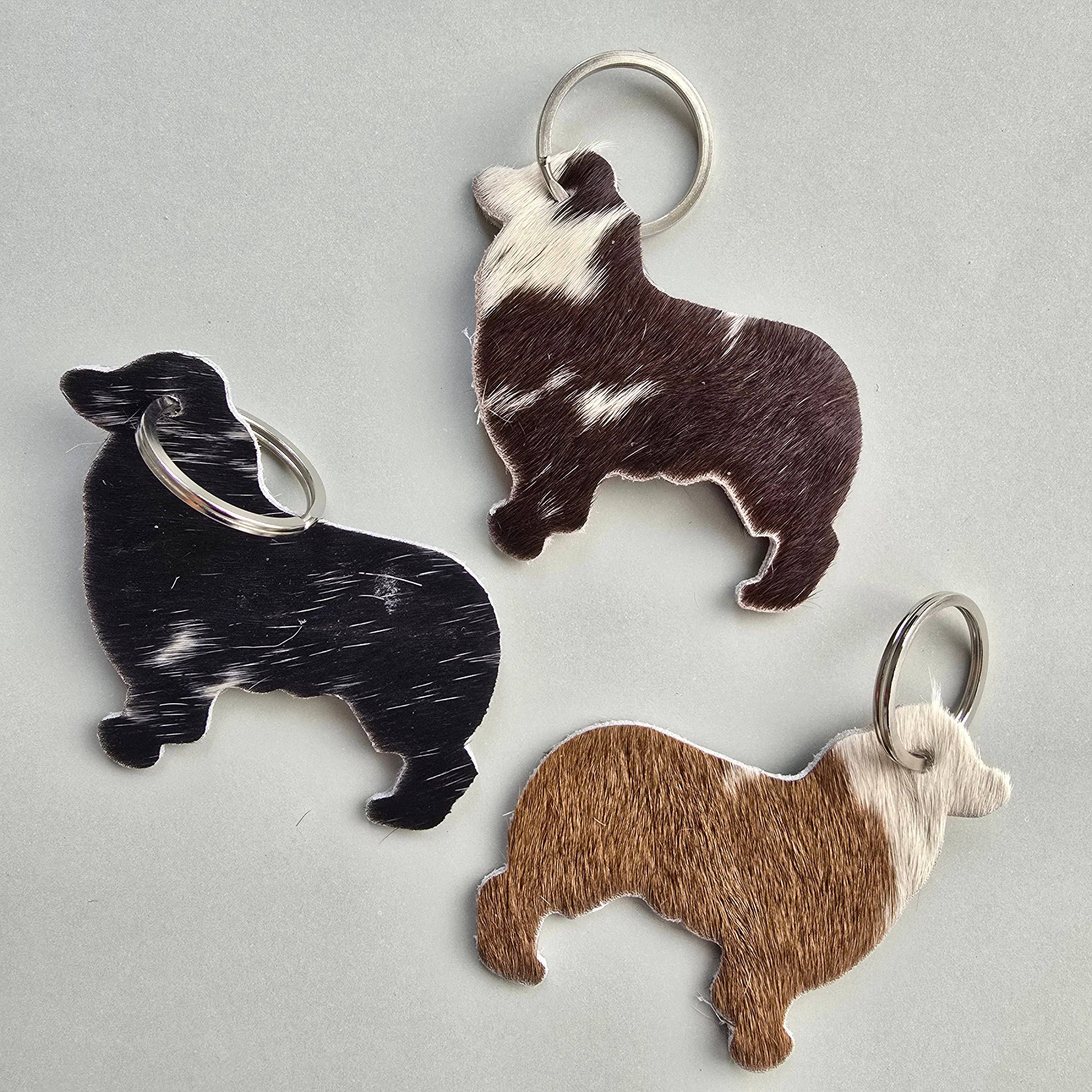 Ranchers Closet Cowhide Dog Keychain-Key Chains-Ranchers Closet-Evolution Equestrian Co.