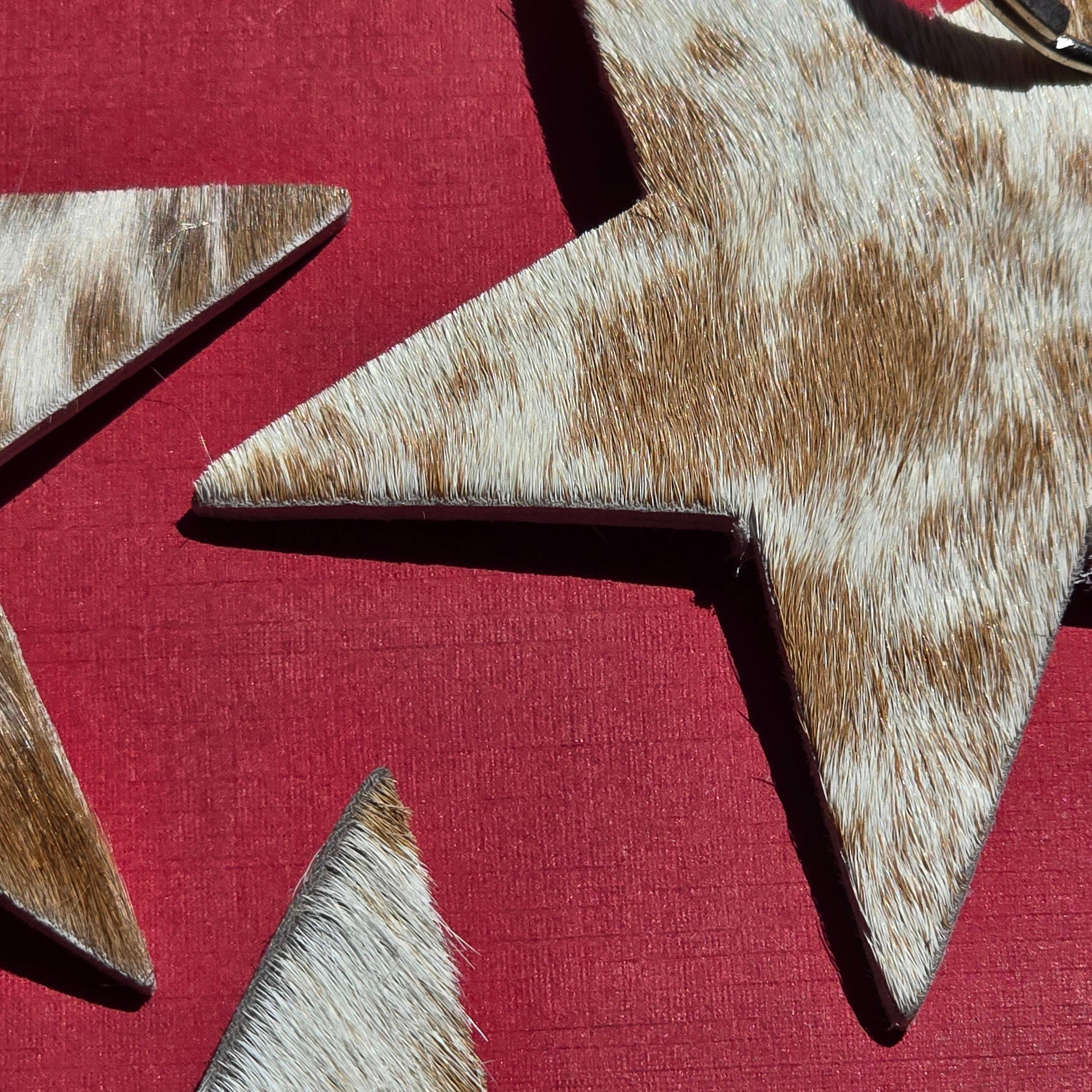 Rancher’s Closet Cowhide Star Keychain-Key Chains-Ranchers Closet-Evolution Equestrian Co.