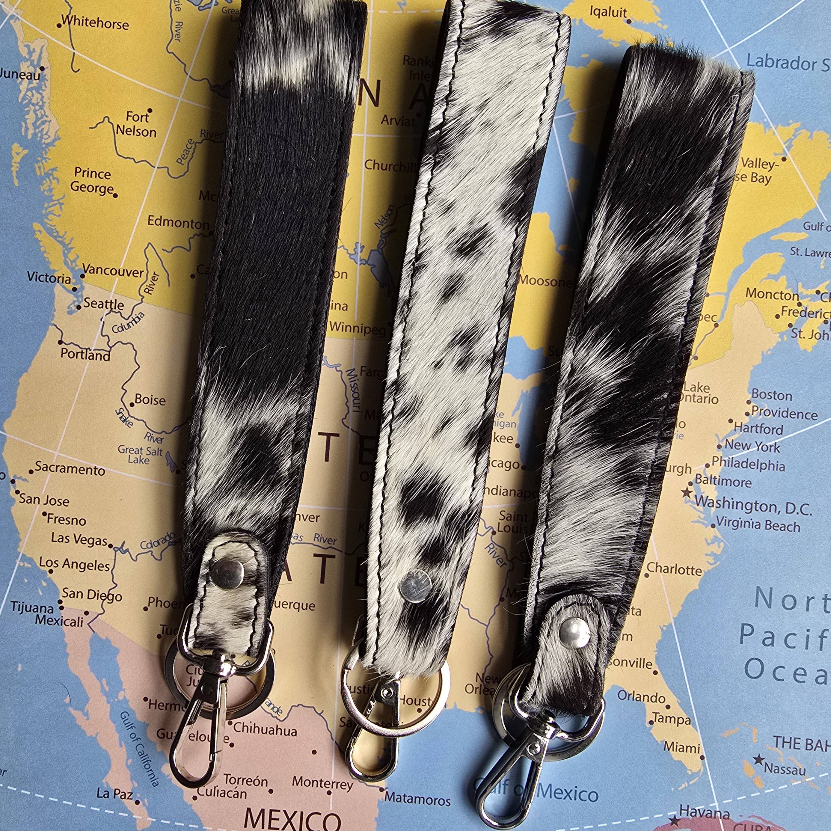 Ranchers Closet Cowhide Western Long Keychain-Gift-Ranchers Closet-Brown-Evolution Equestrian Co.