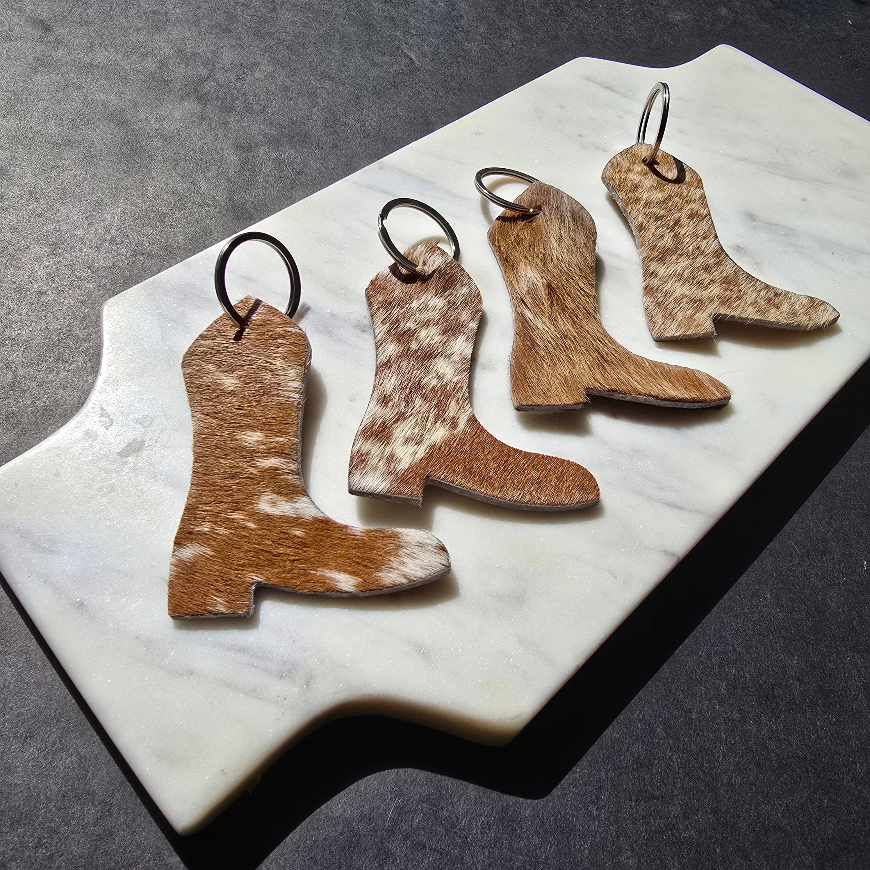 Ranchers Closet Genuine Cowhide Boot Keychain-Key Chains-Ranchers Closet-Evolution Equestrian Co.