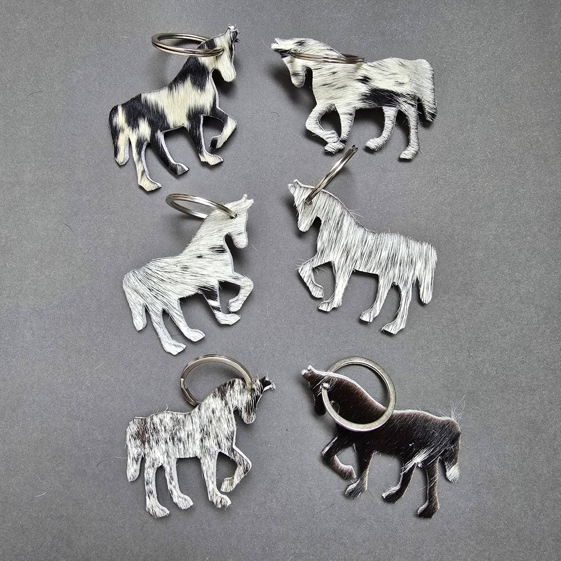 Ranchers Closet Genuine Cowhide Horse Keychain